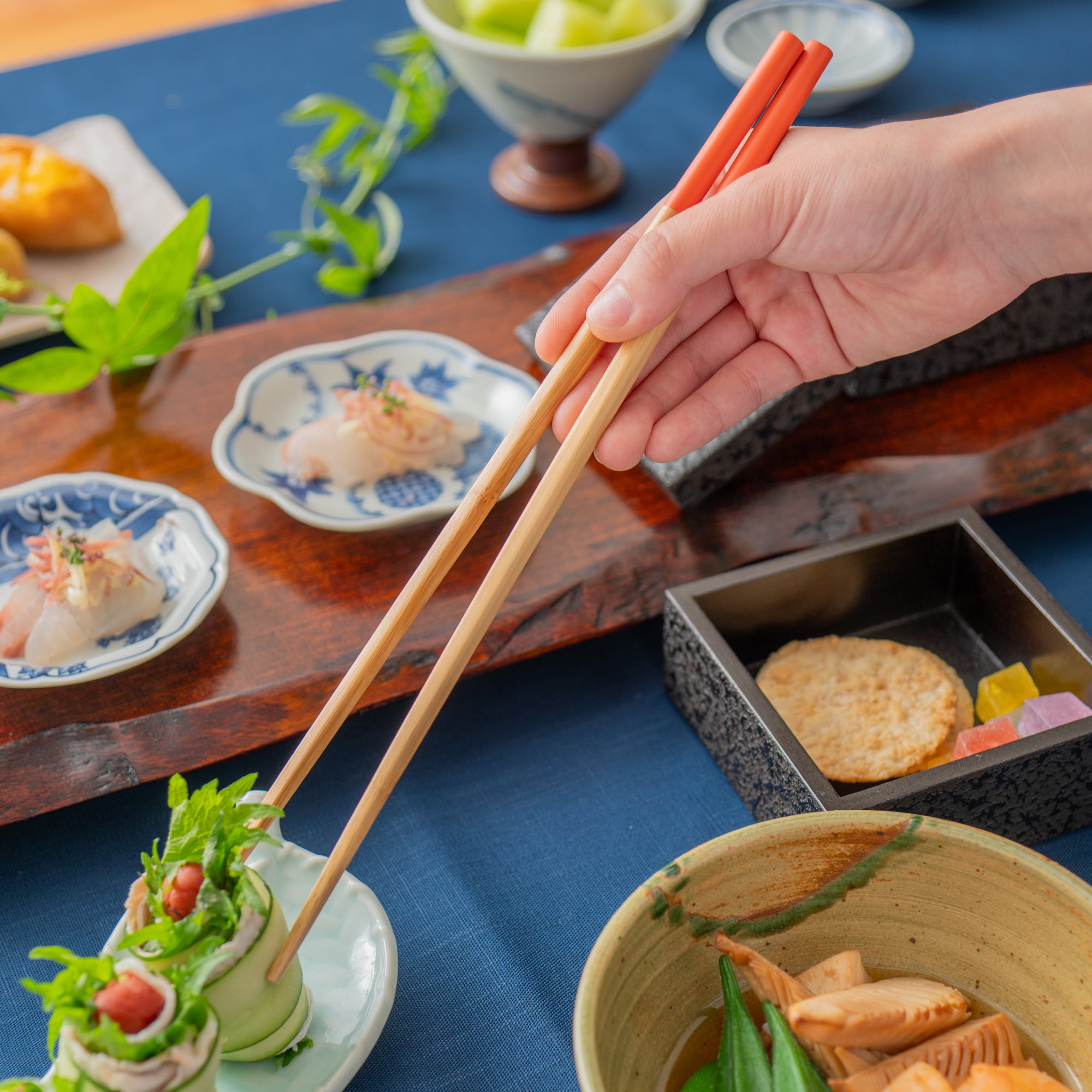 Colorful Handle Bamboo Cooking Chopsticks