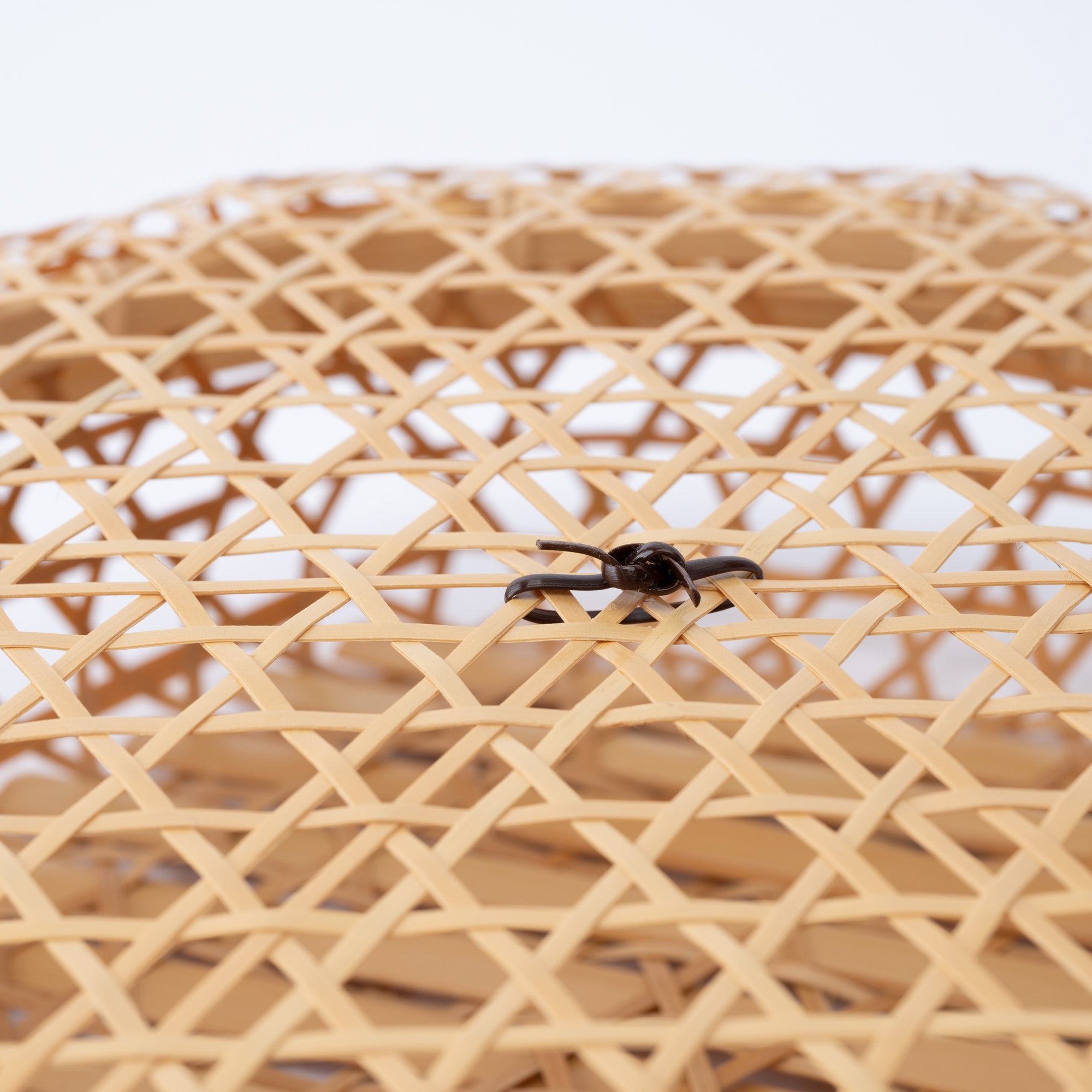 Hexagon Weave Bamboo Basket with Lid