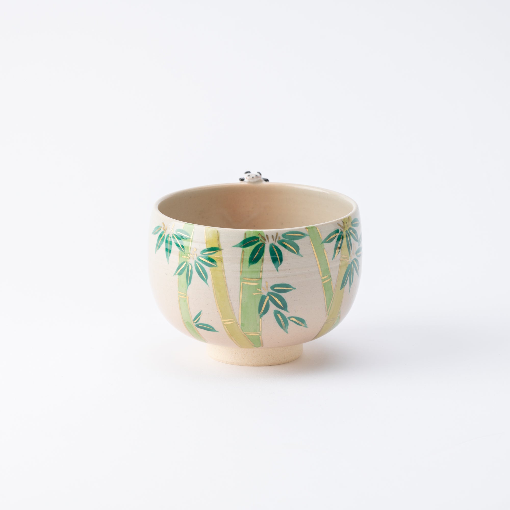 Bamboo and Peeking Panda Matcha Bowl