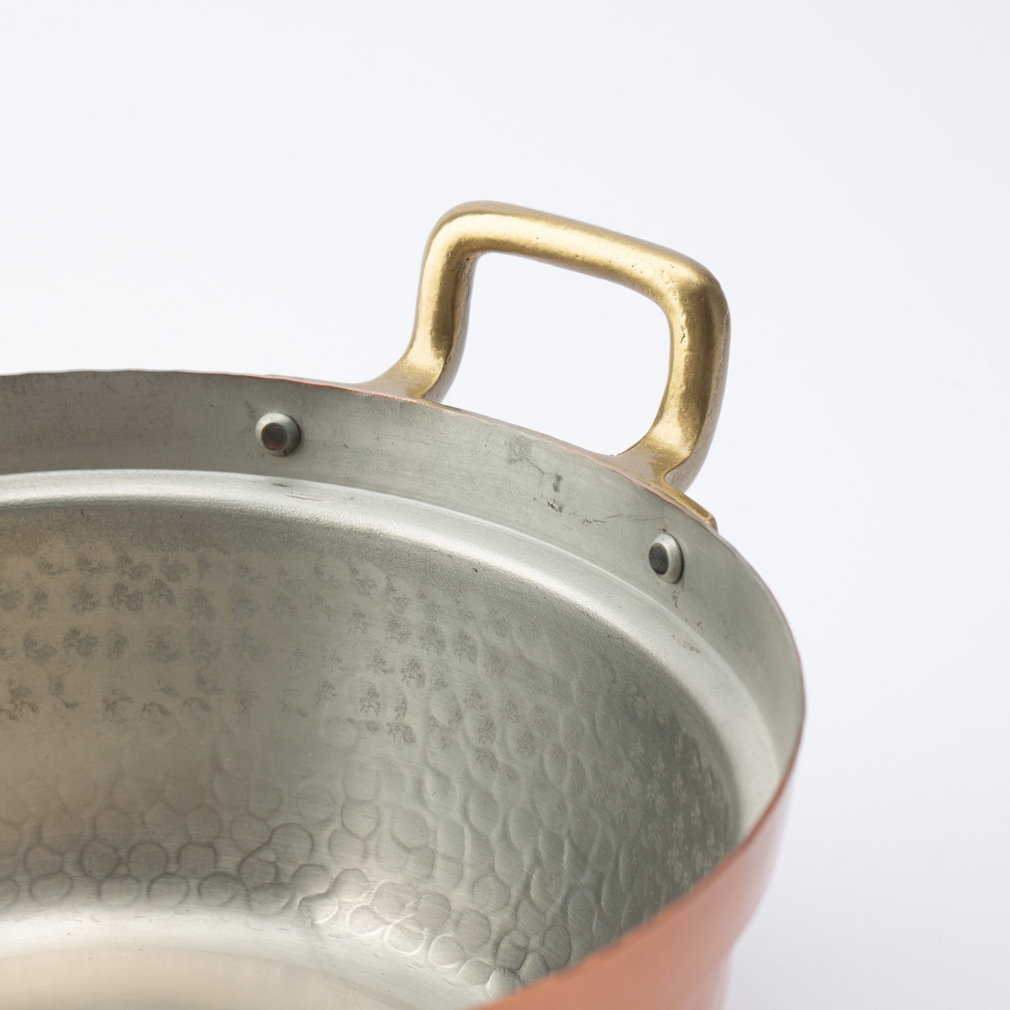 Shallow Copper Pot with Lid