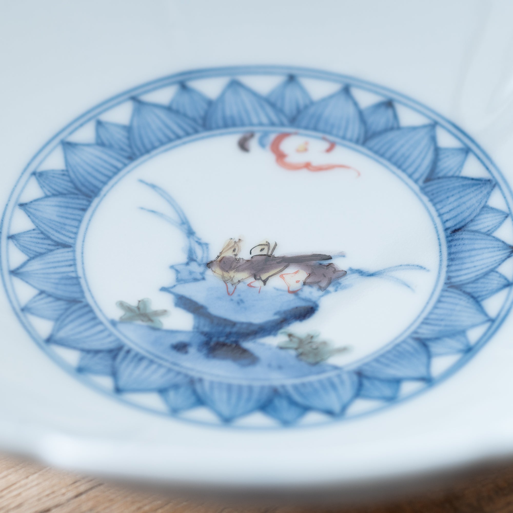 Auspicious Pattern Sakura-Shaped Bowl