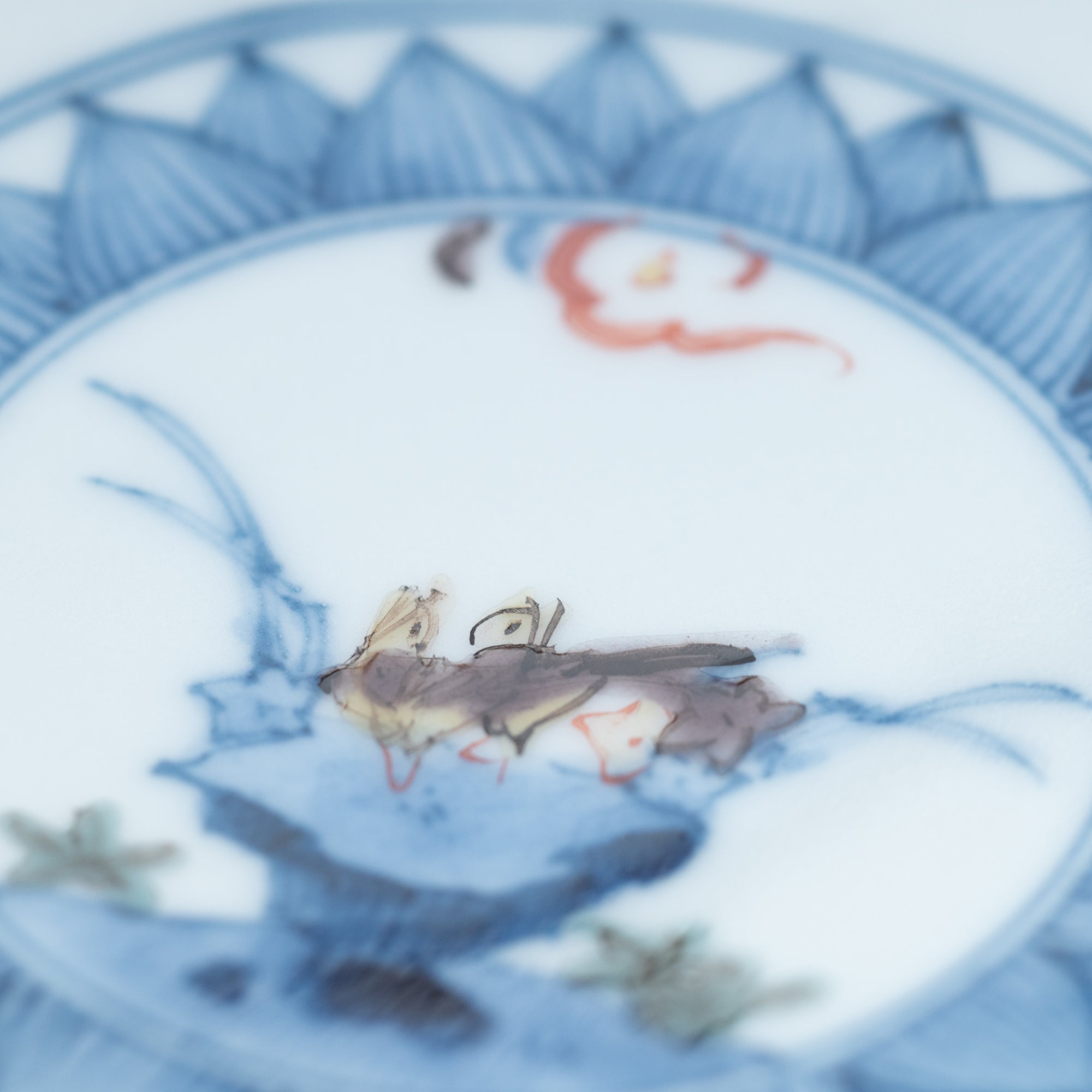 Auspicious Pattern Sakura-Shaped Bowl