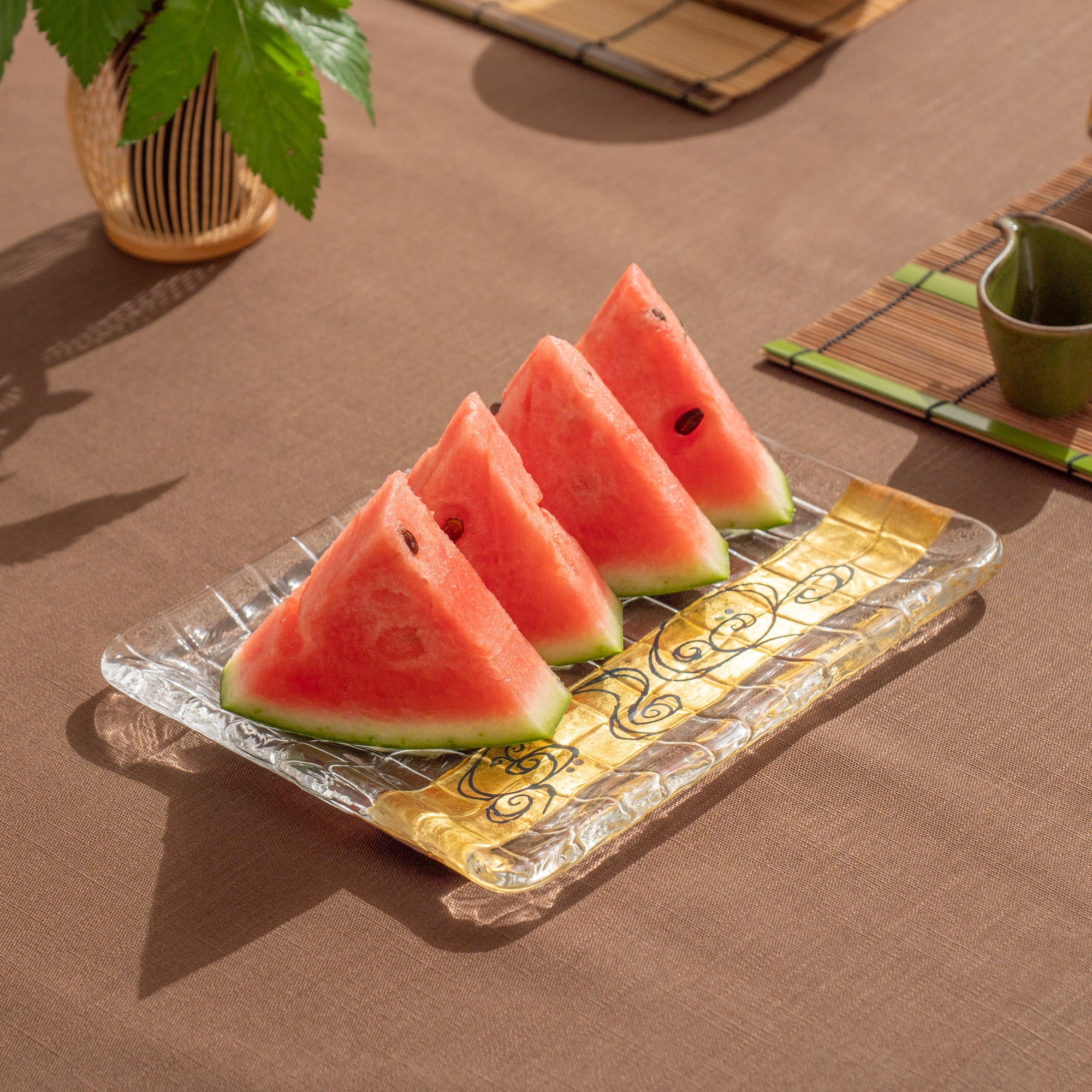 Six Gourds Maki-e Rectangle Plate