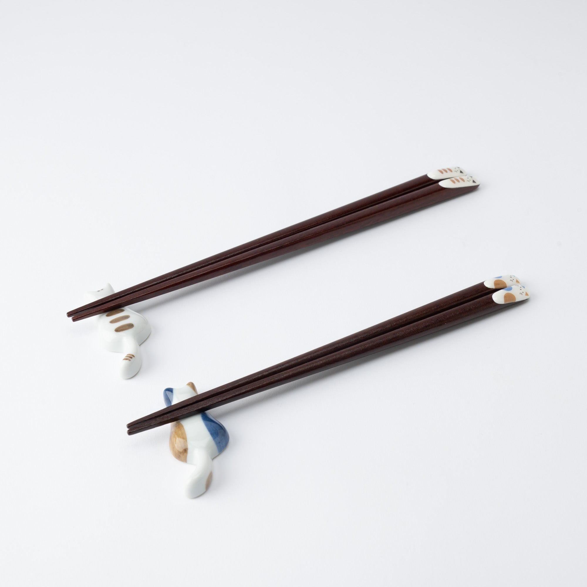 Cat Pattern Chopsticks Pair Set with Chopstick Rests