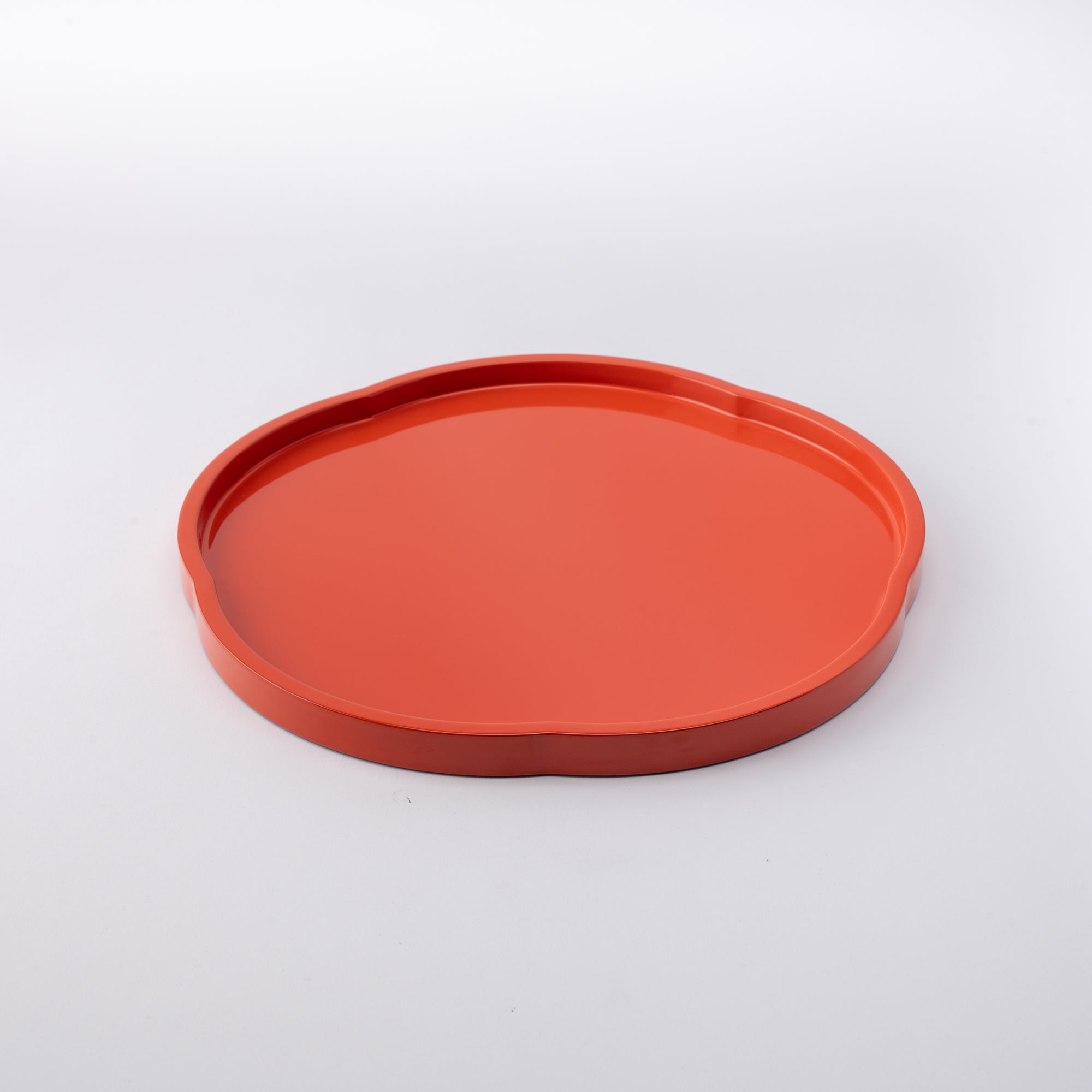 Red Plum-Shaped Serving Tray 11.6 IN