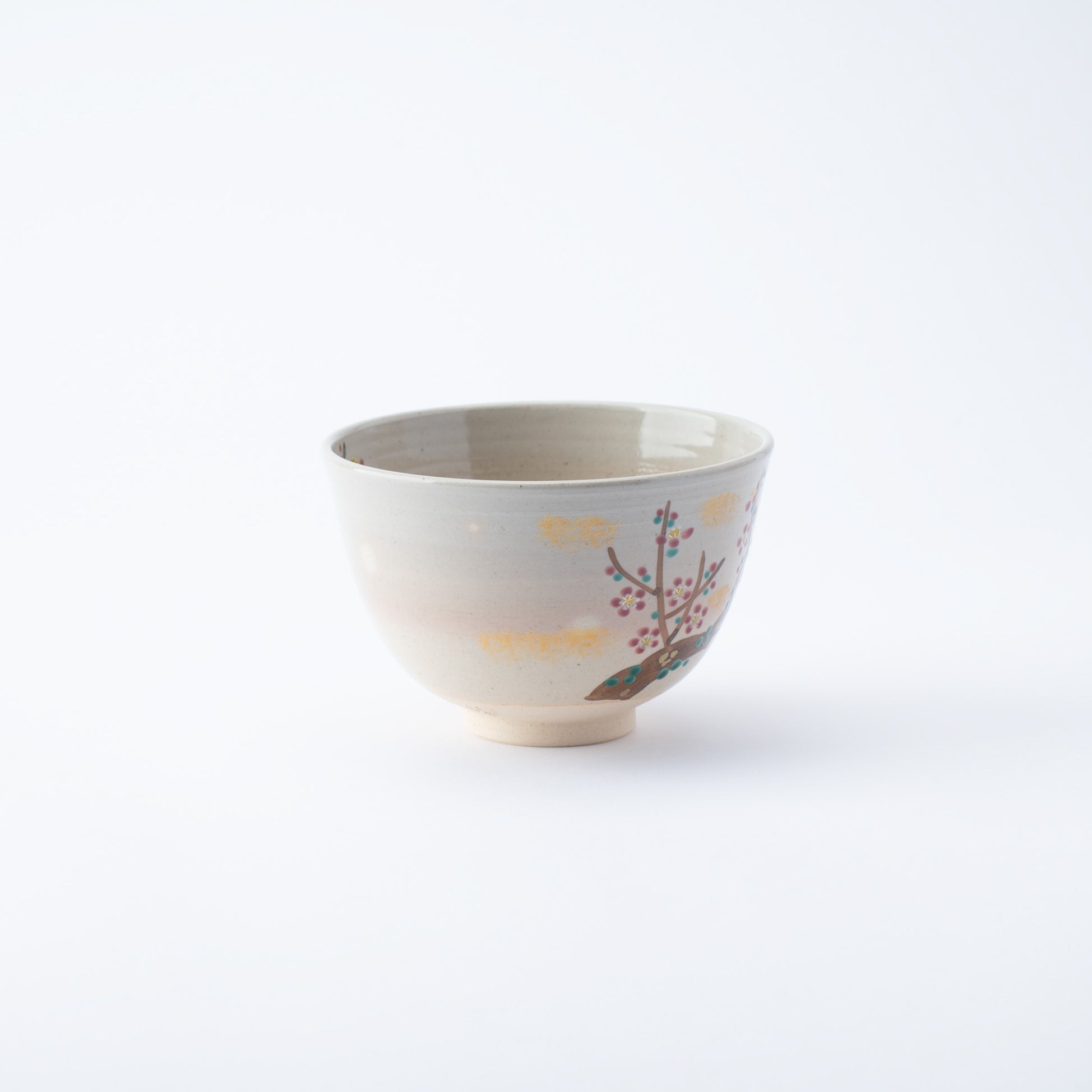 Plum Blossom and Nightingale Matcha Bowl