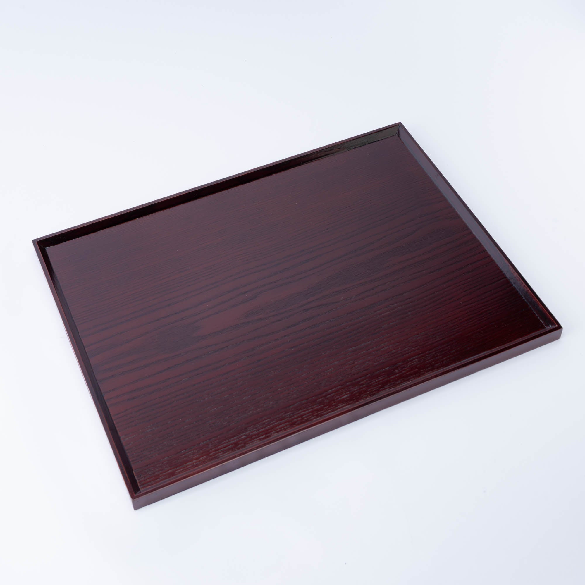 Wood Grained Lacquerware Serving Tray
