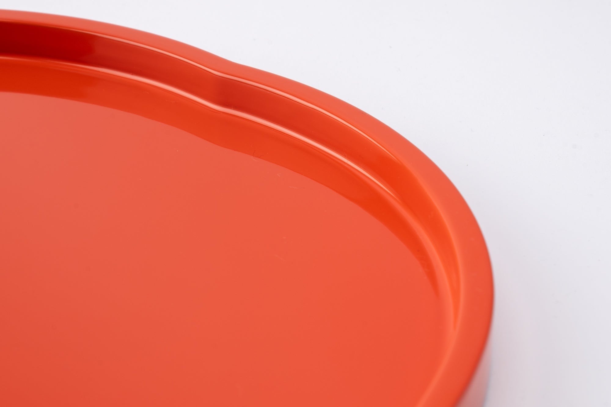Red Plum-Shaped Serving Tray 11.6 IN