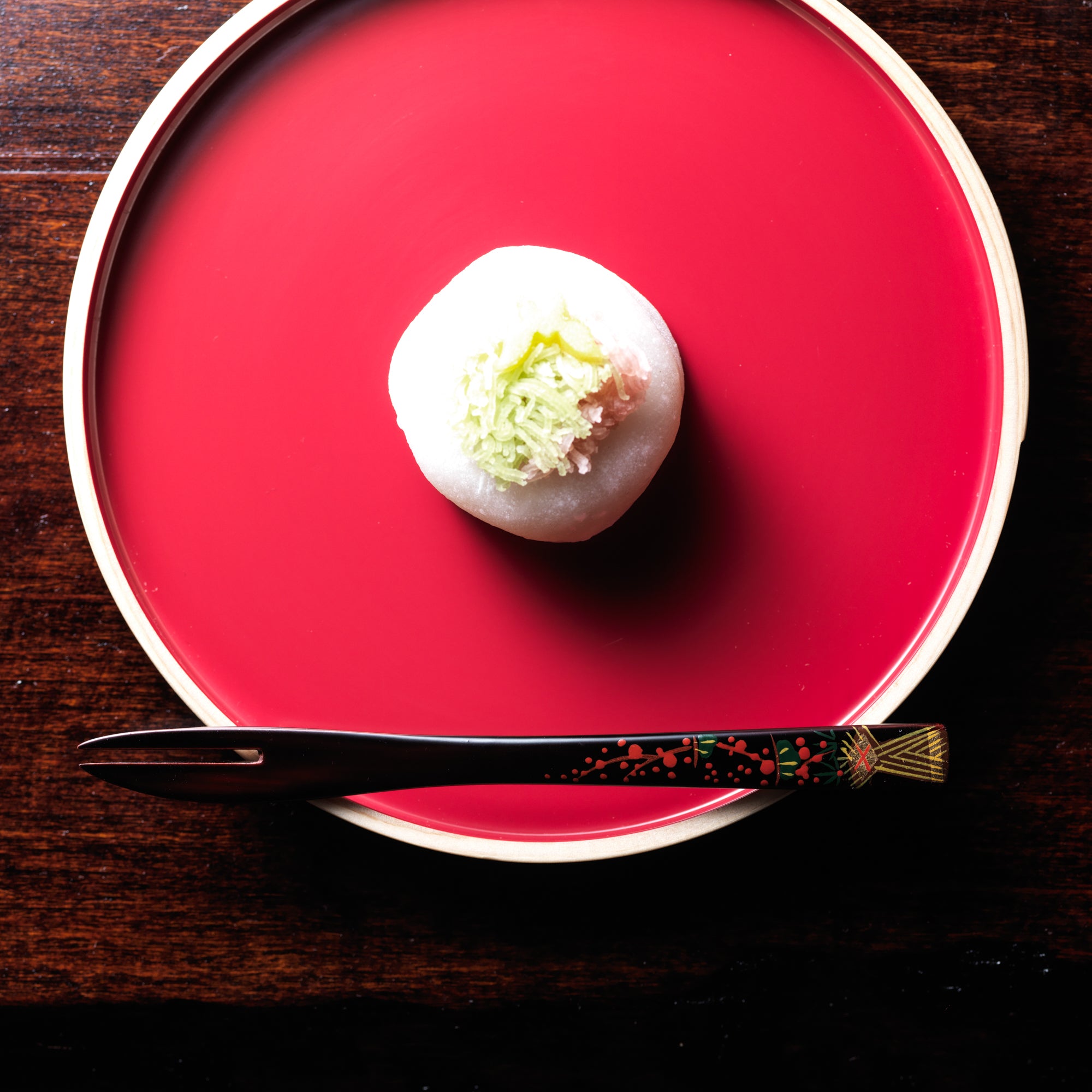 Fukunishi Sobe Pine, Bamboo and Plum Aizu Lacquerware Dessert Spoon and Fork Set - MUSUBI KILN - Quality Japanese Tableware and Gift