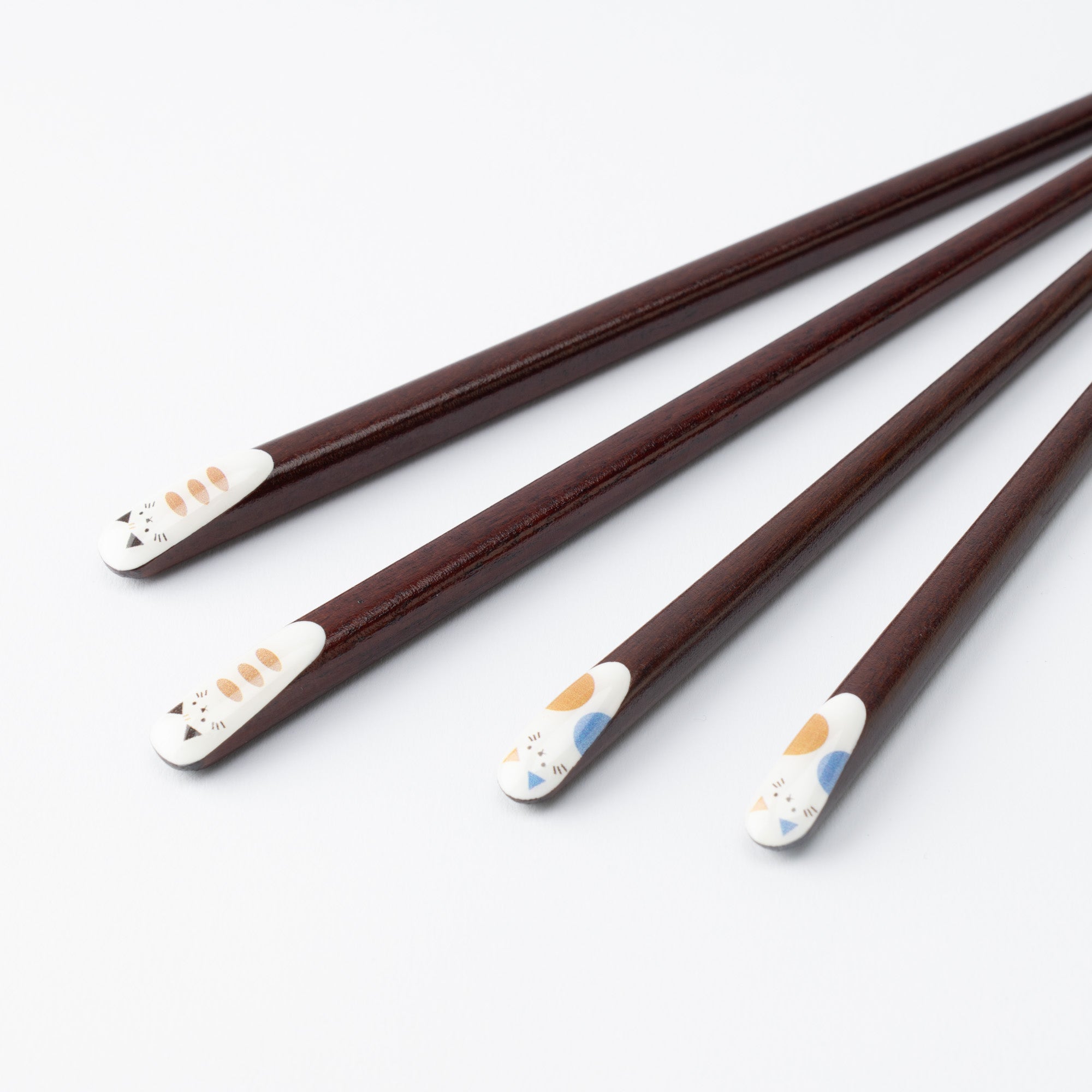 Cat Pattern Chopsticks Pair Set with Chopstick Rests
