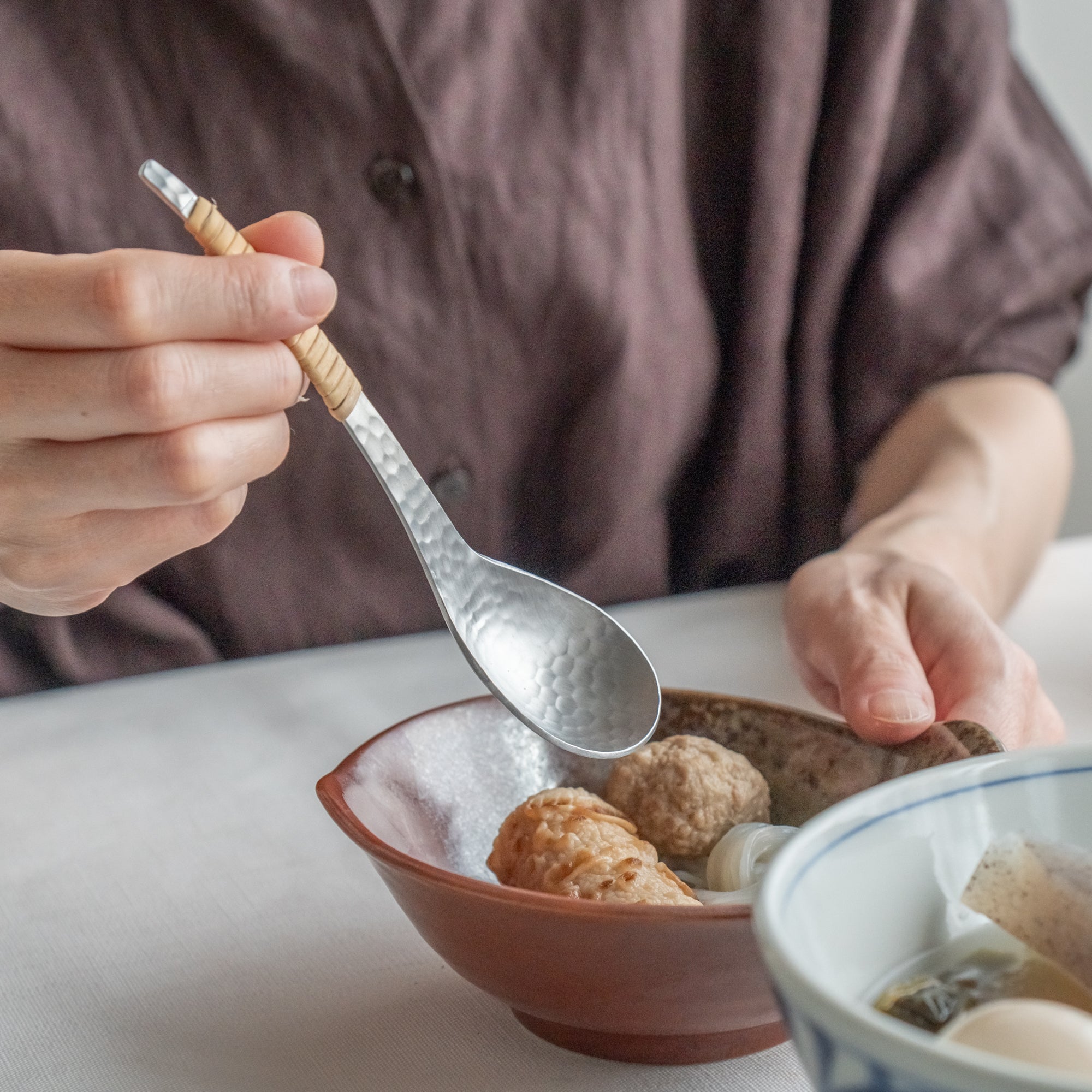 Aluminum Hammered Spoon