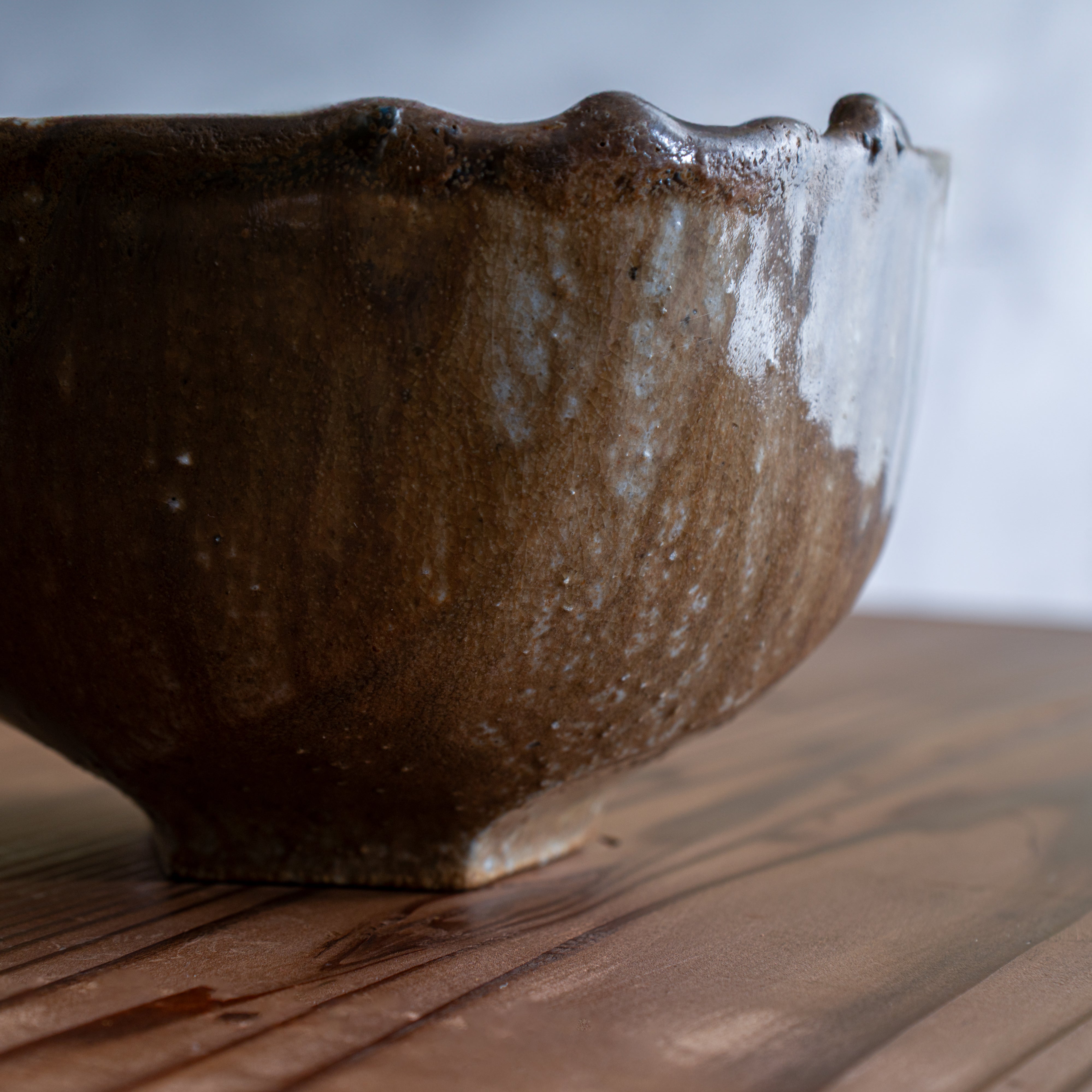 Shima Five-Sided Matcha Bowl