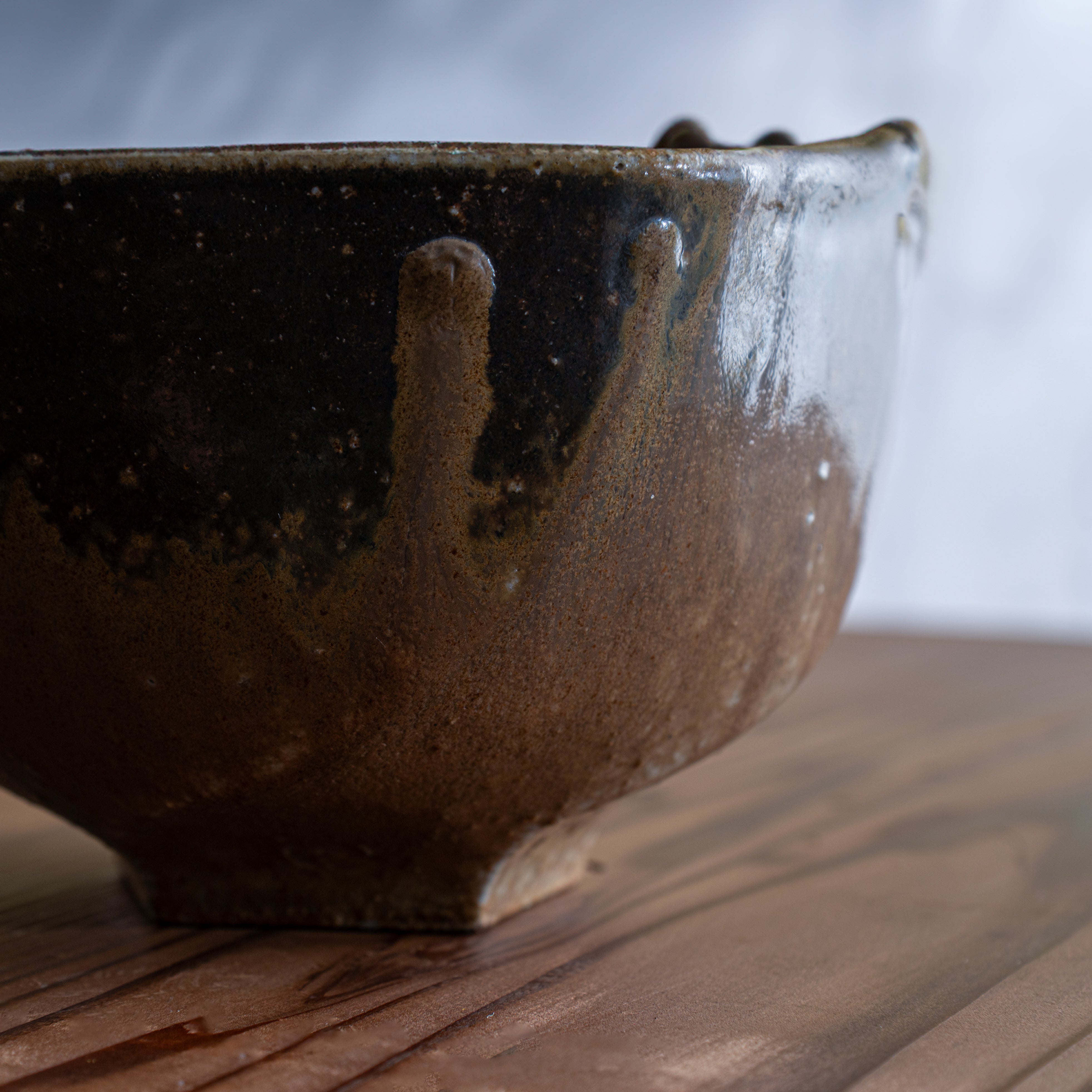 Shima Five-Sided Matcha Bowl