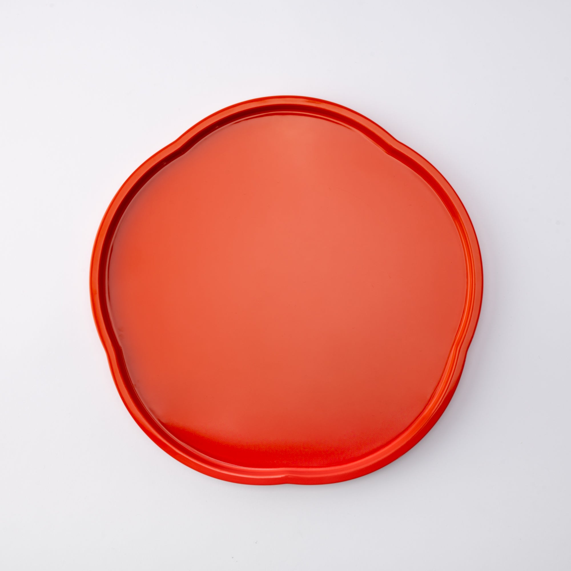 Red Plum-Shaped Serving Tray 11.6 IN