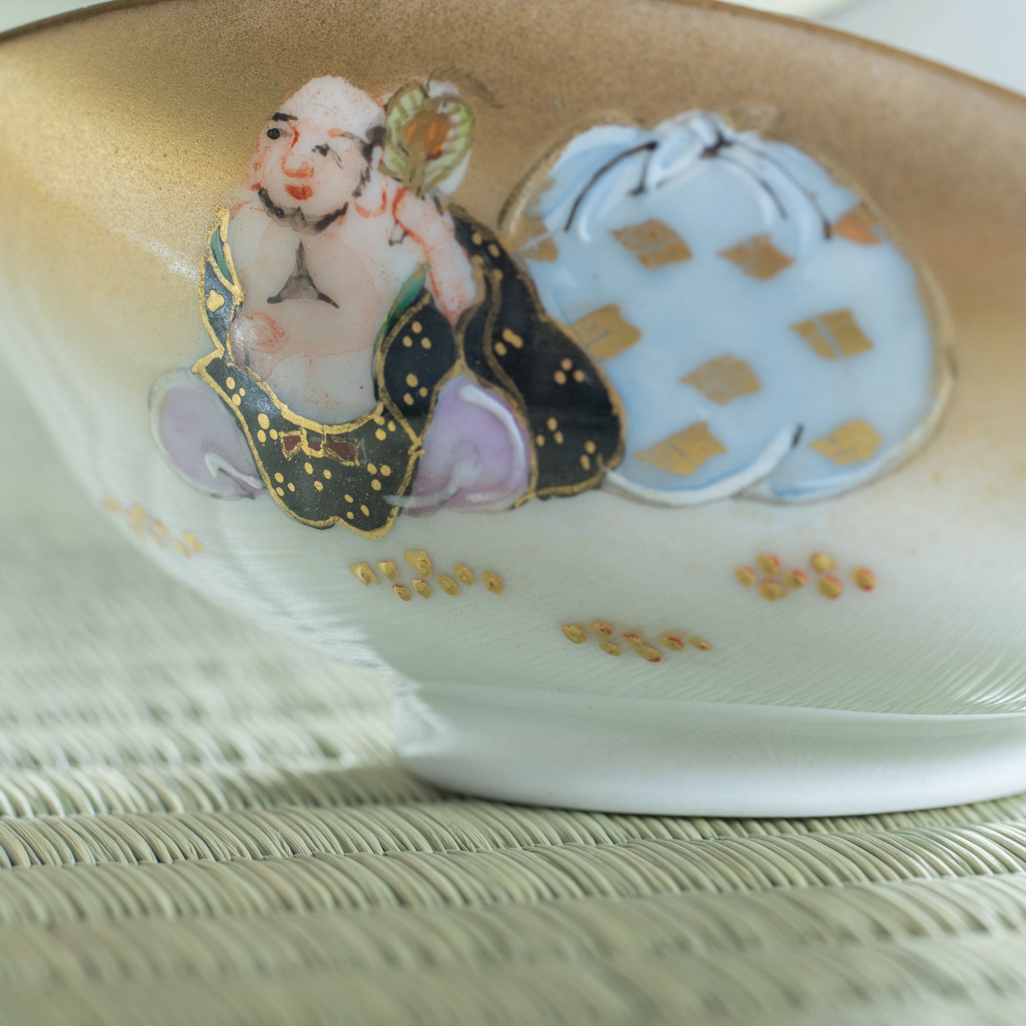 Seven Lucky Gods Houhin Japanese Teapot Set with 5 Teacups