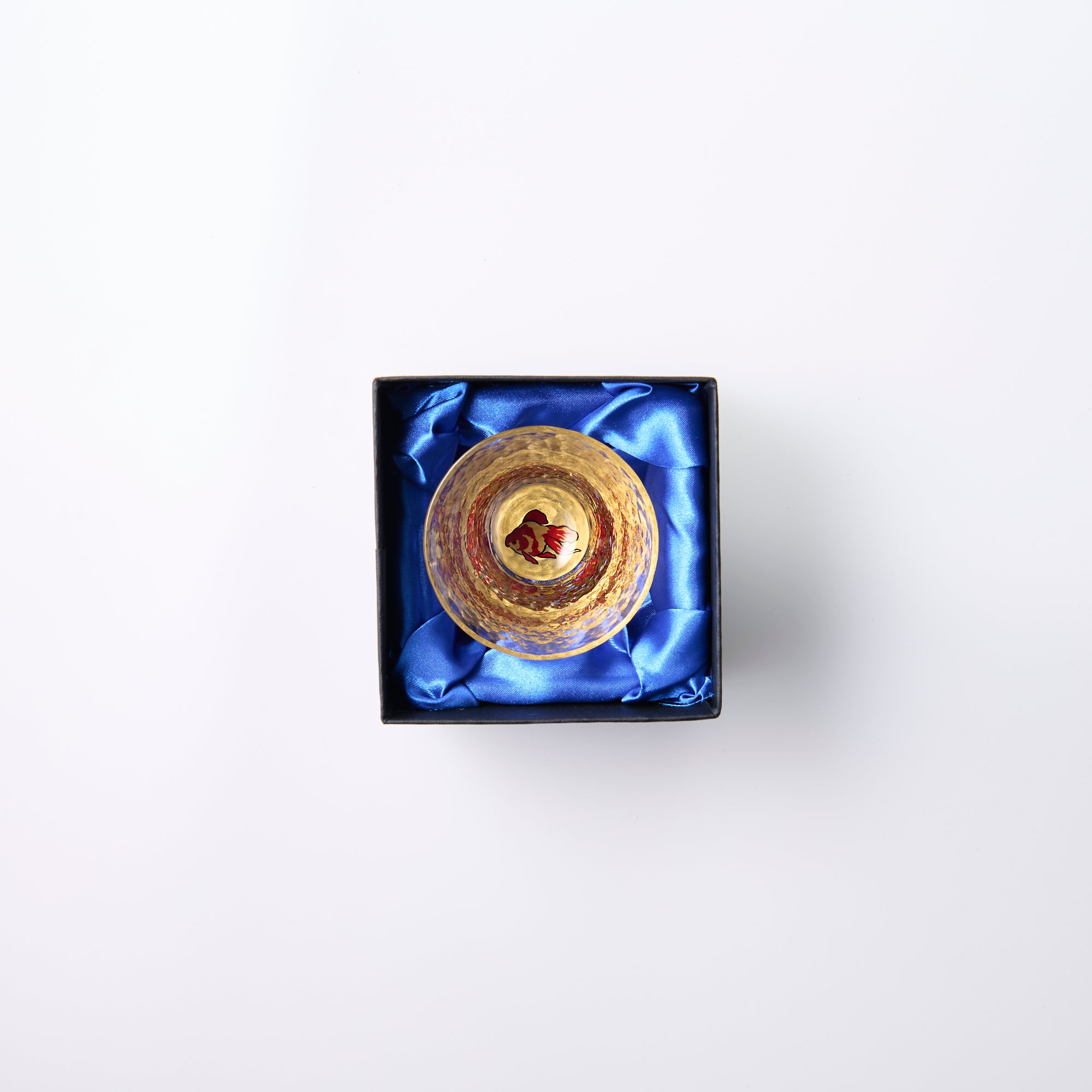 Goldfish Maki-e Glass Sake Cup