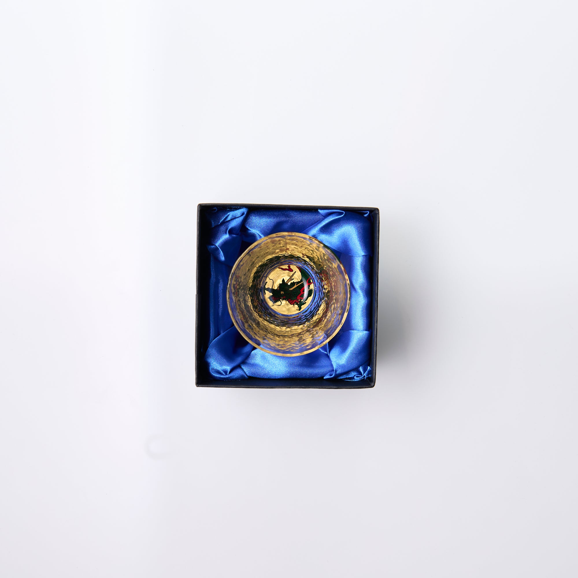 Copa de sake Maki-e Guinomi de dragón verde