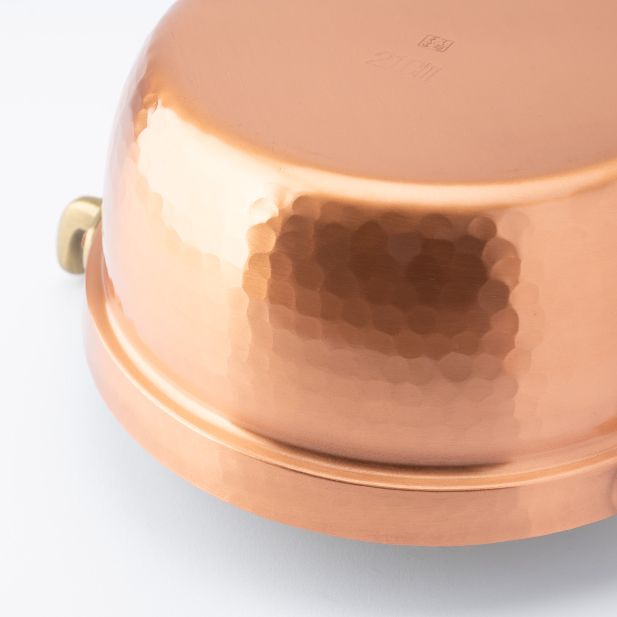Shallow Copper Pot with Lid