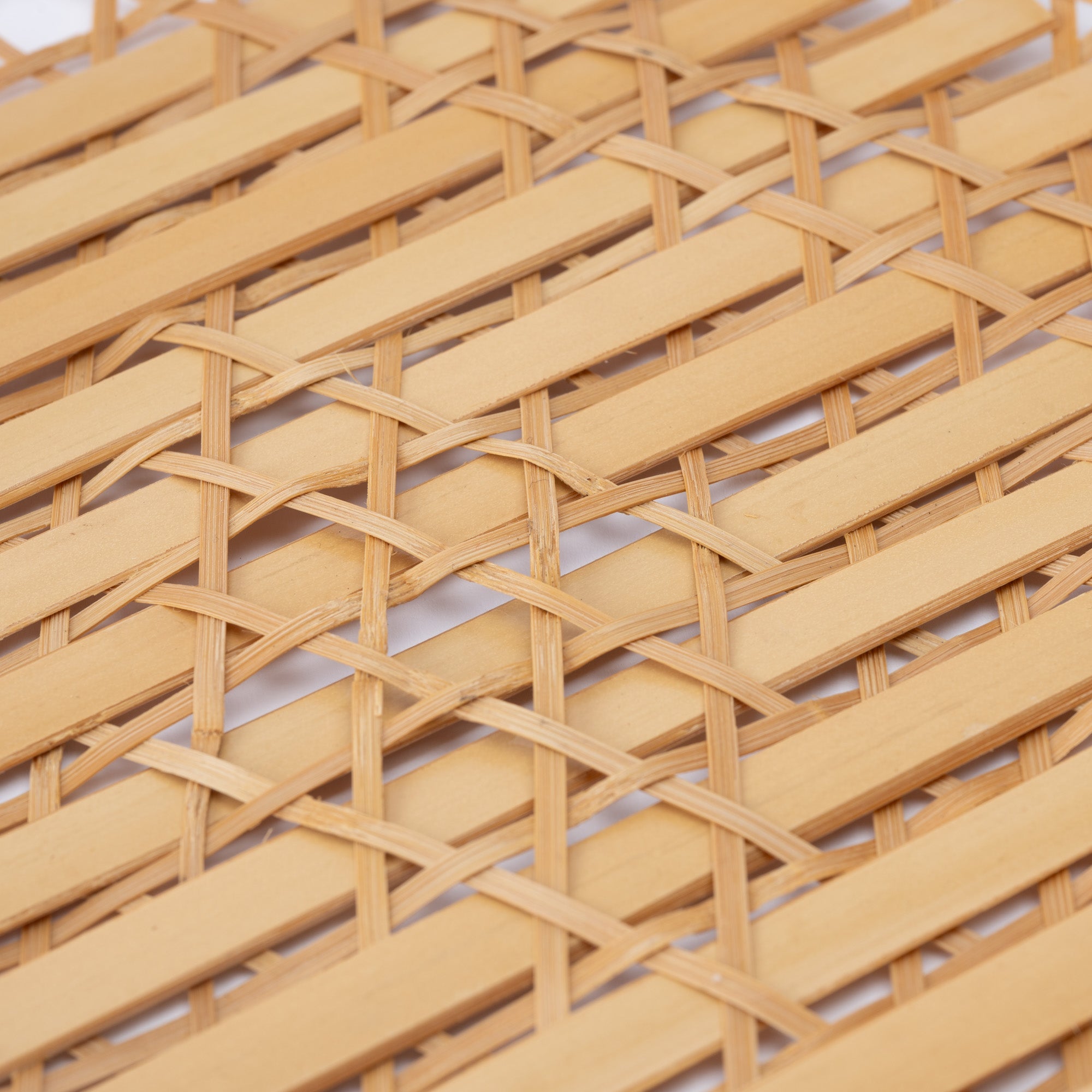 Hexagon Weave Bamboo Basket with Lid