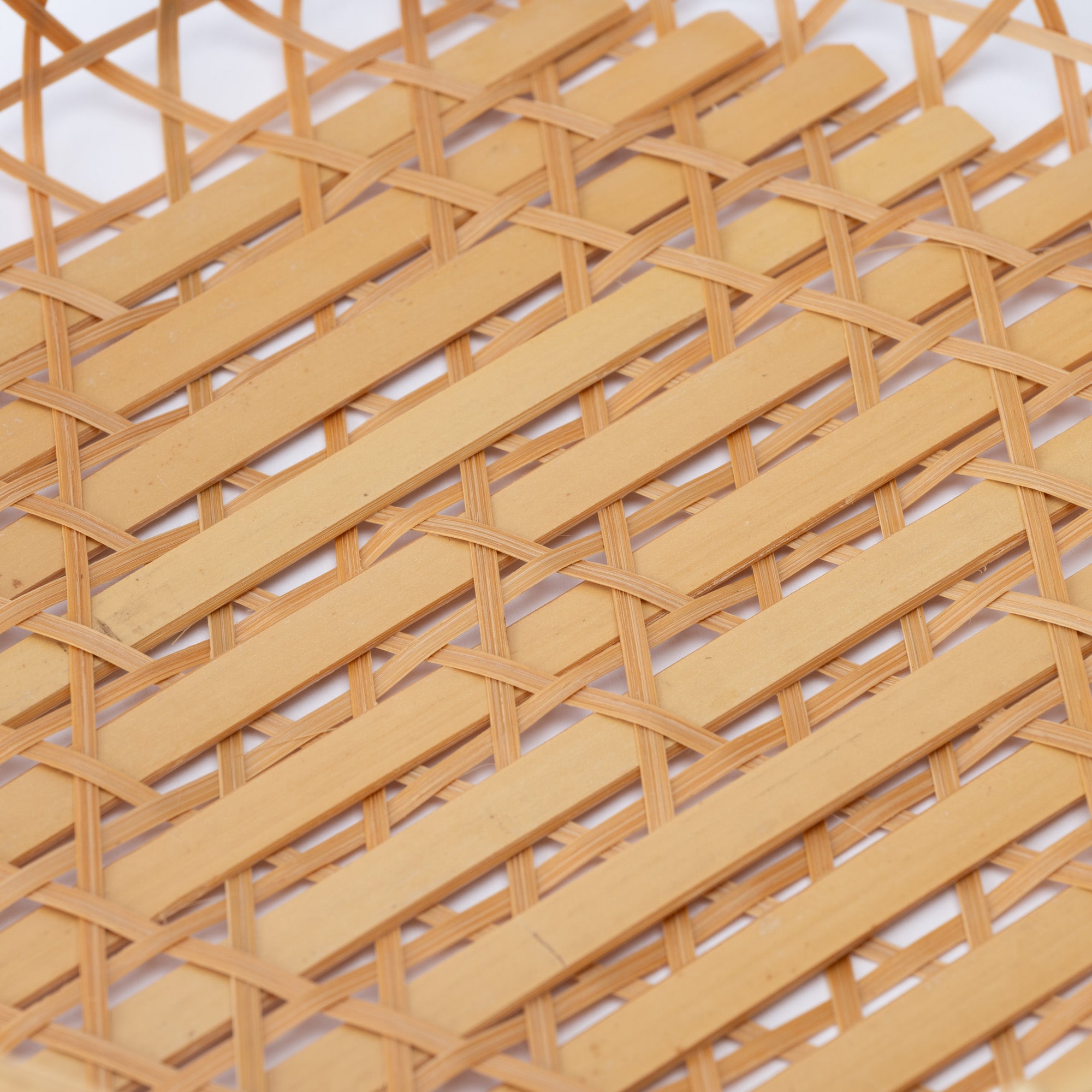 Hexagon Weave Bamboo Basket with Lid