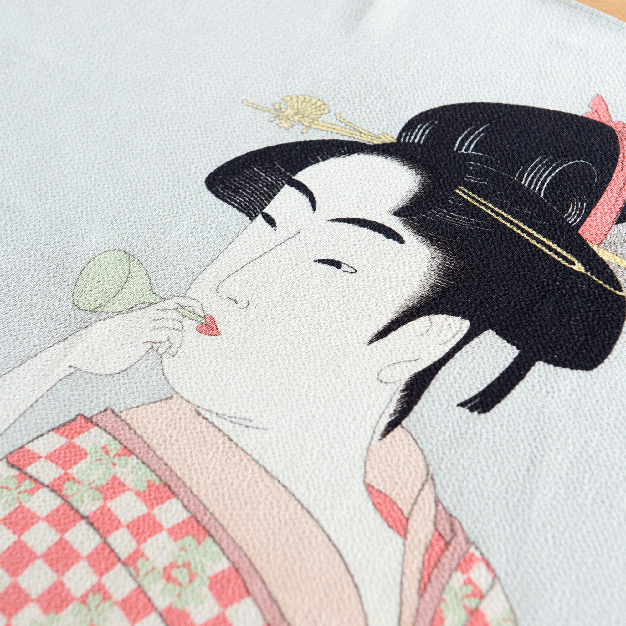 Utamaro Chirimen Yuzen Furoshiki 27 in