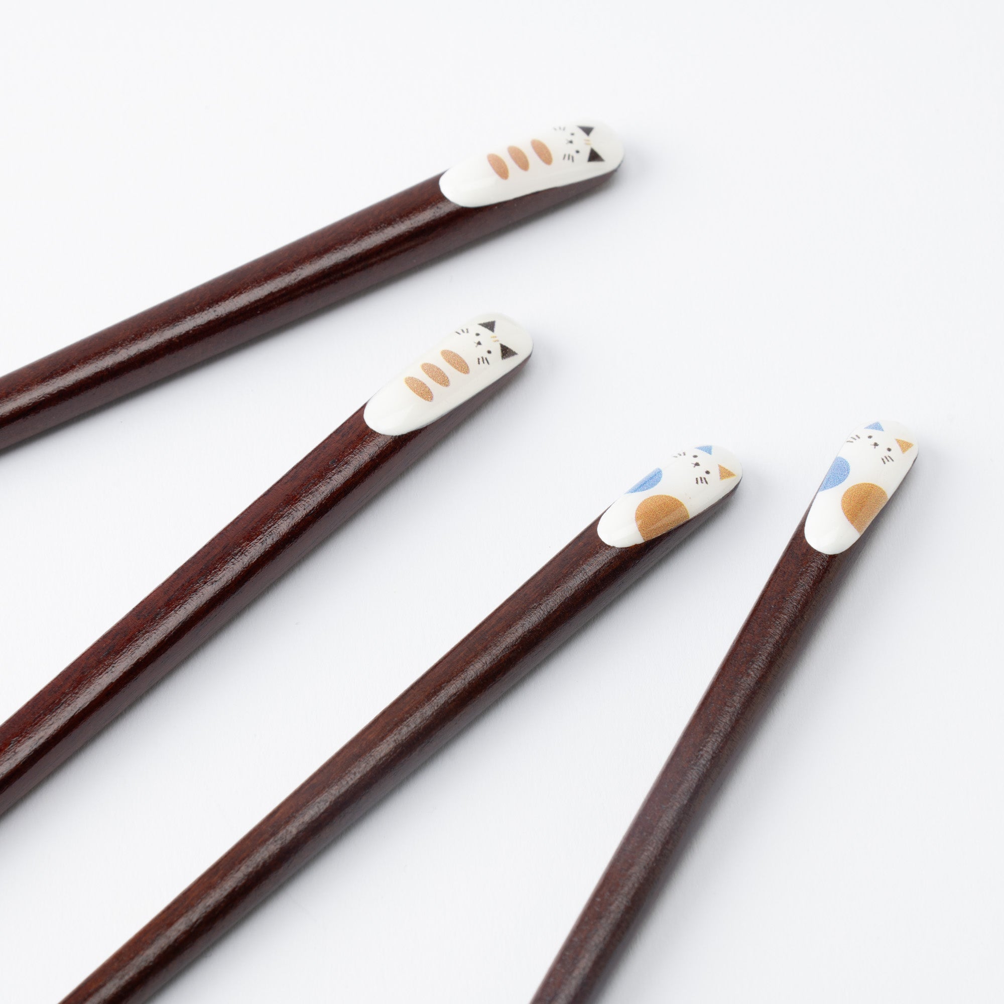 Cat Pattern Chopsticks Pair Set with Chopstick Rests