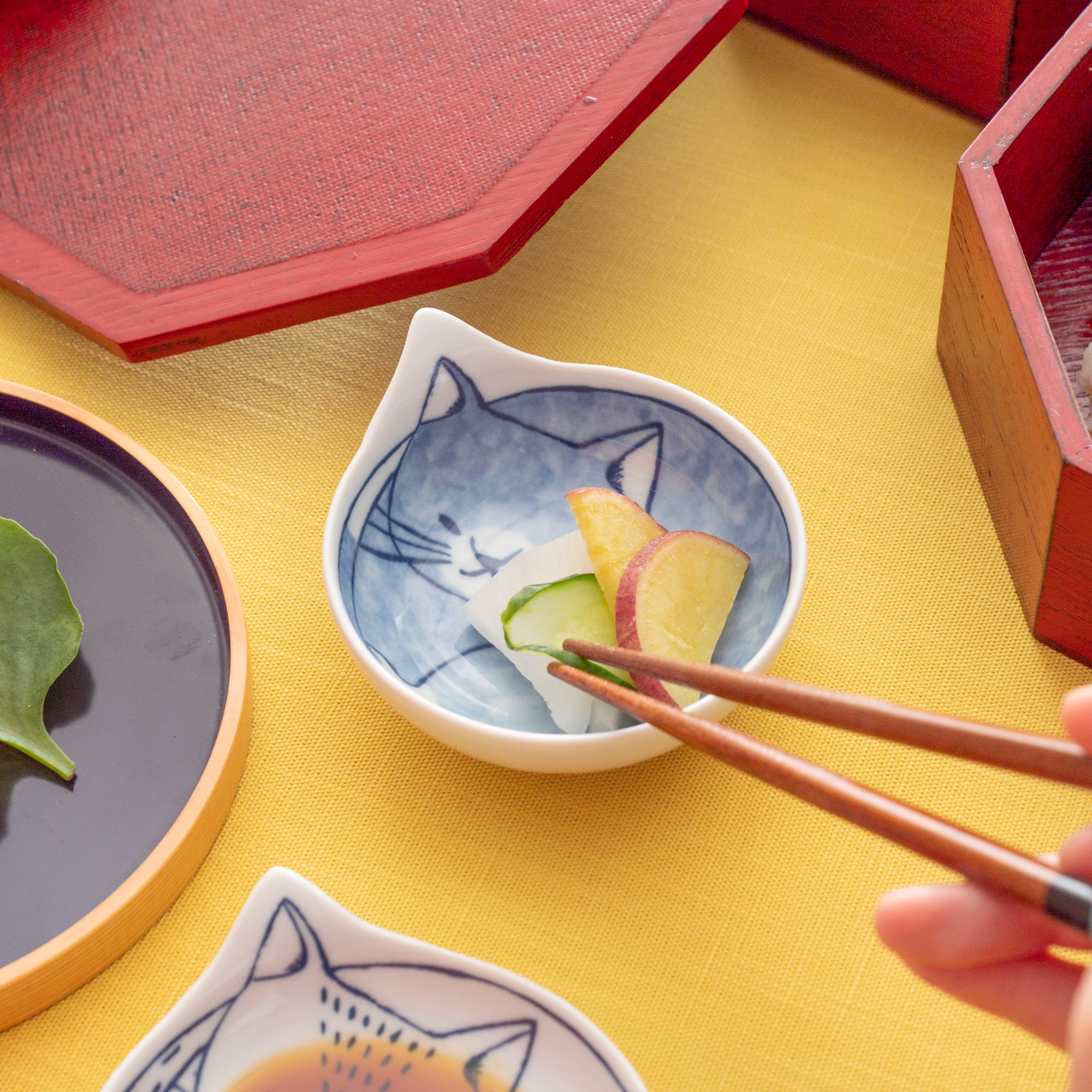 Coneco Cat Kobachi Small Bowl Set