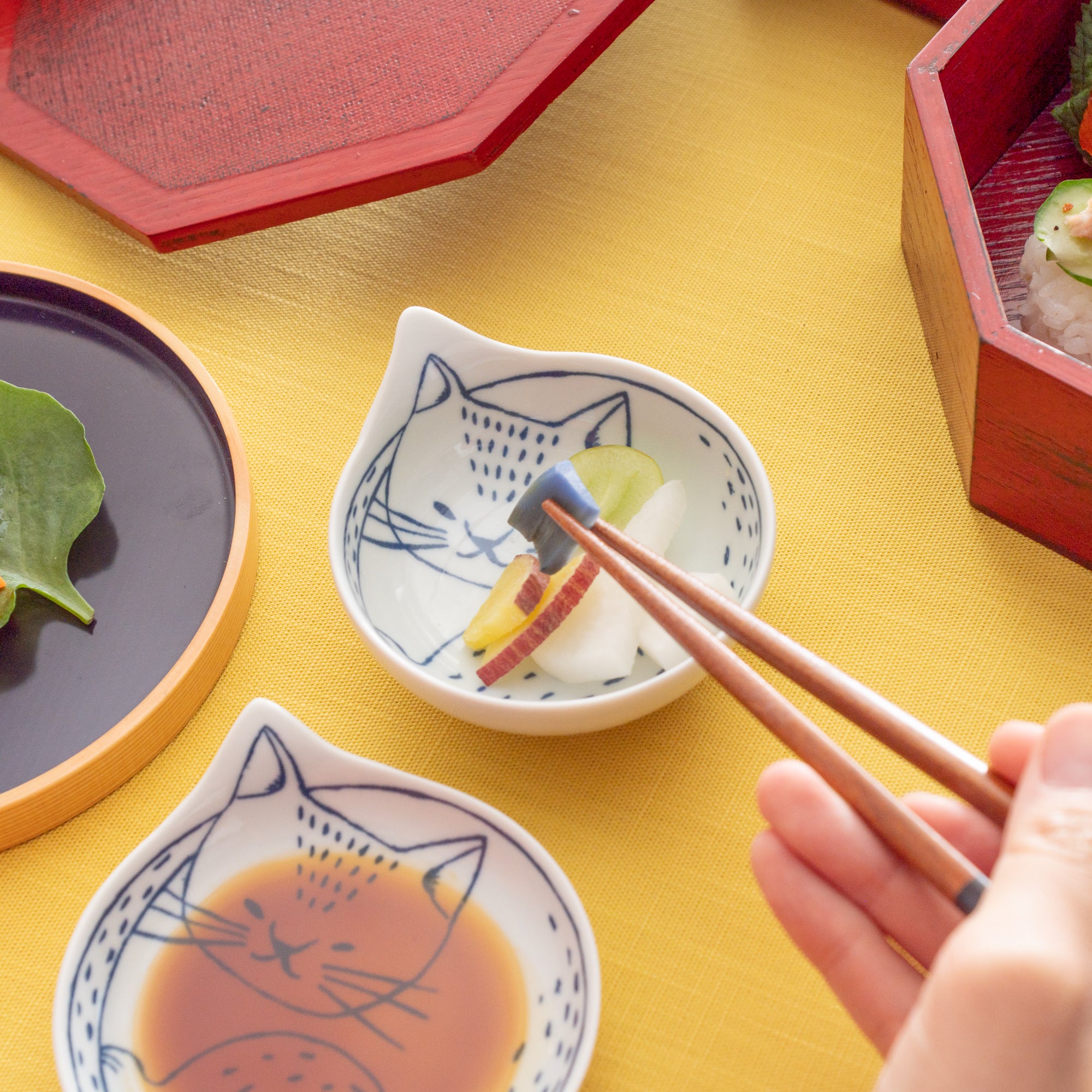 Coneco Cat Kobachi Small Bowl Set