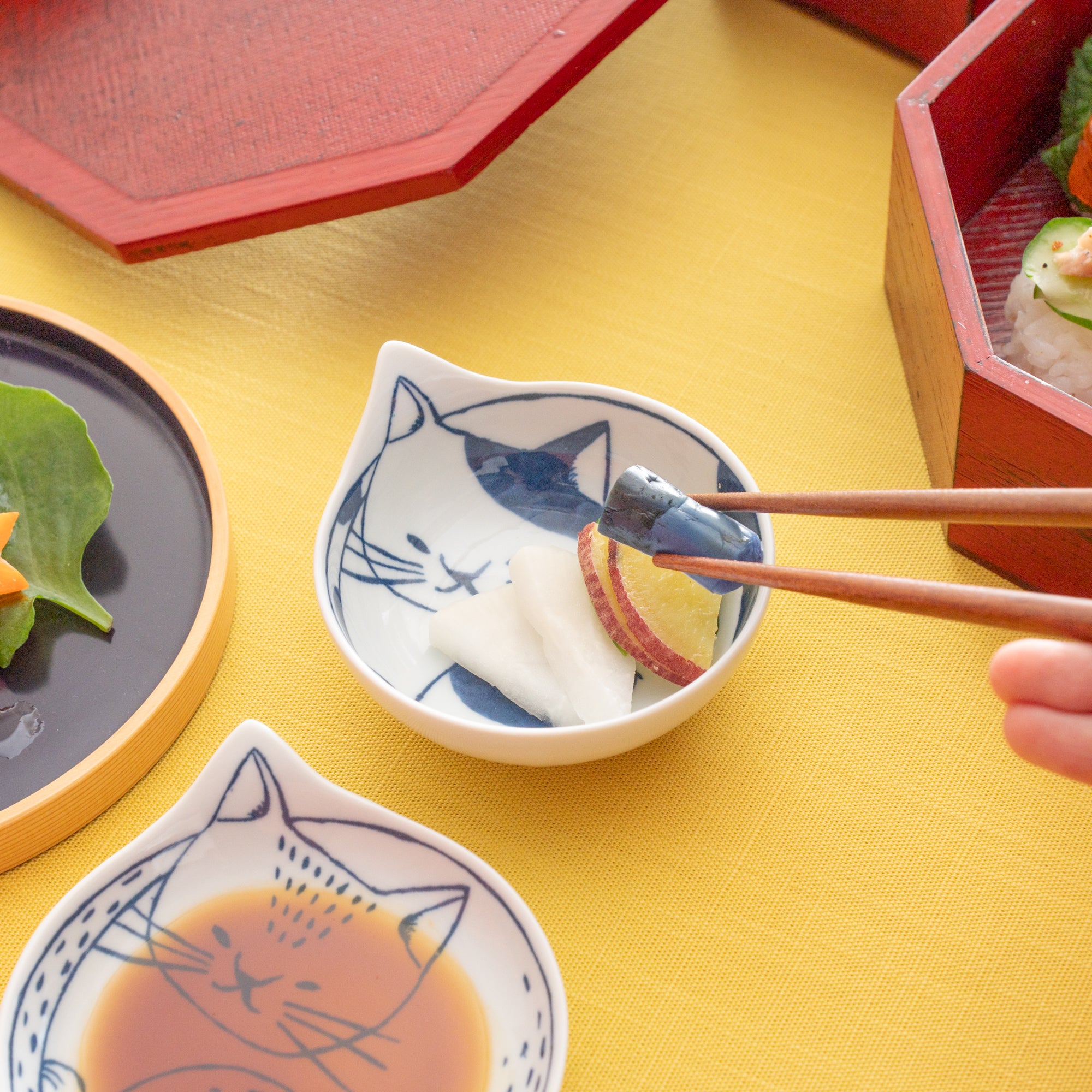 Coneco Cat Kobachi Small Bowl Set