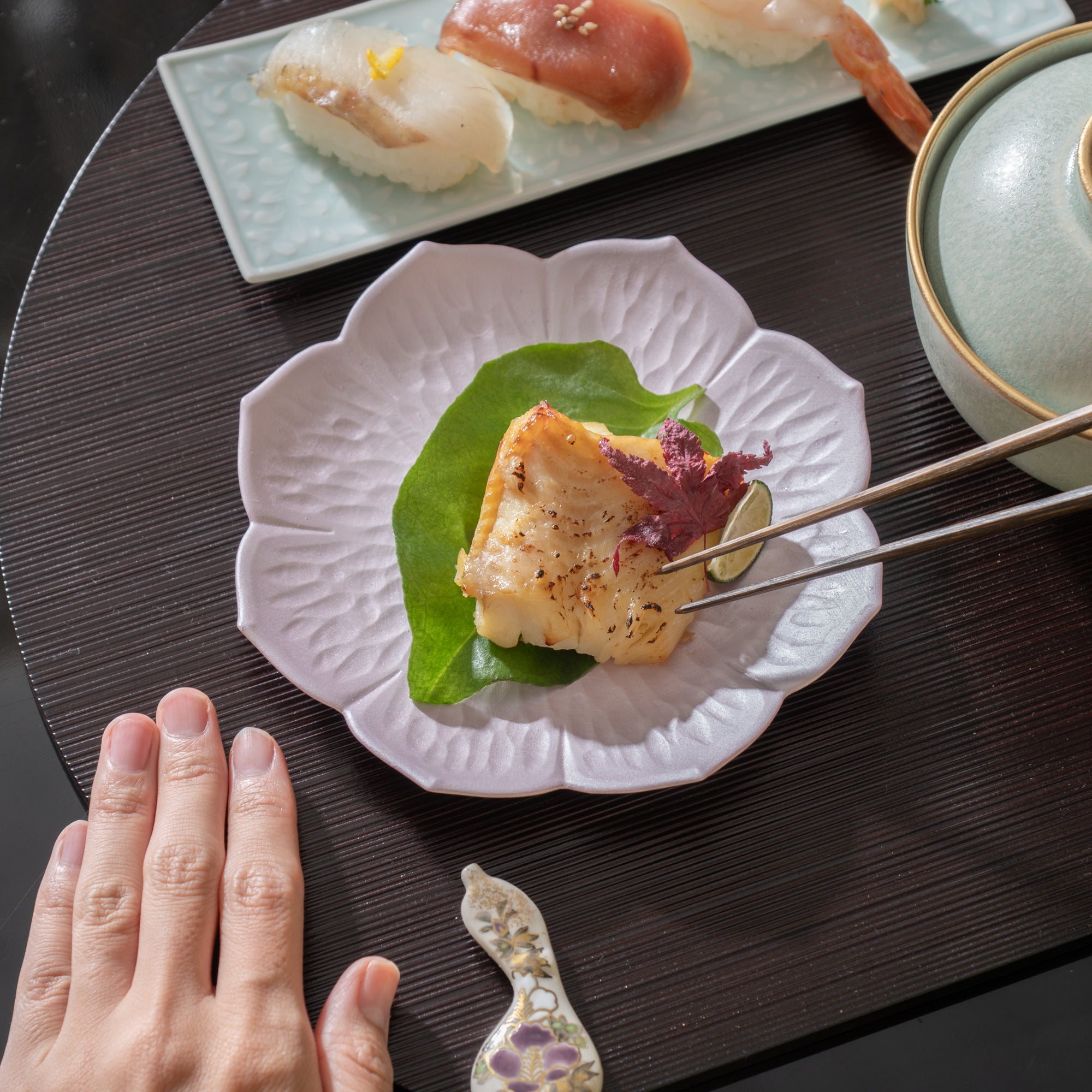 Soft Pink Balloon Flower Side Plate