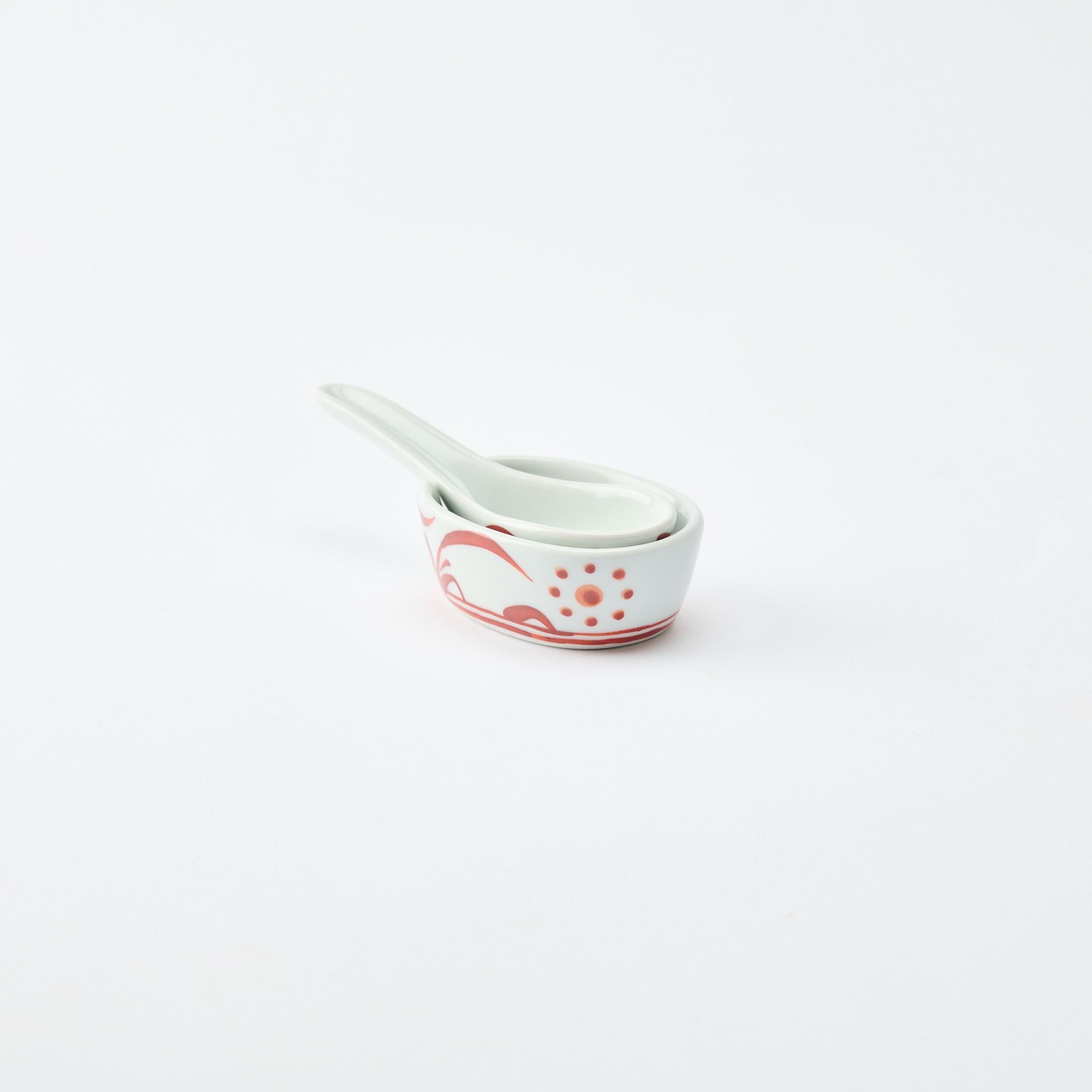 Traditional Patterned Ramen Spoon with Spoon Rest
