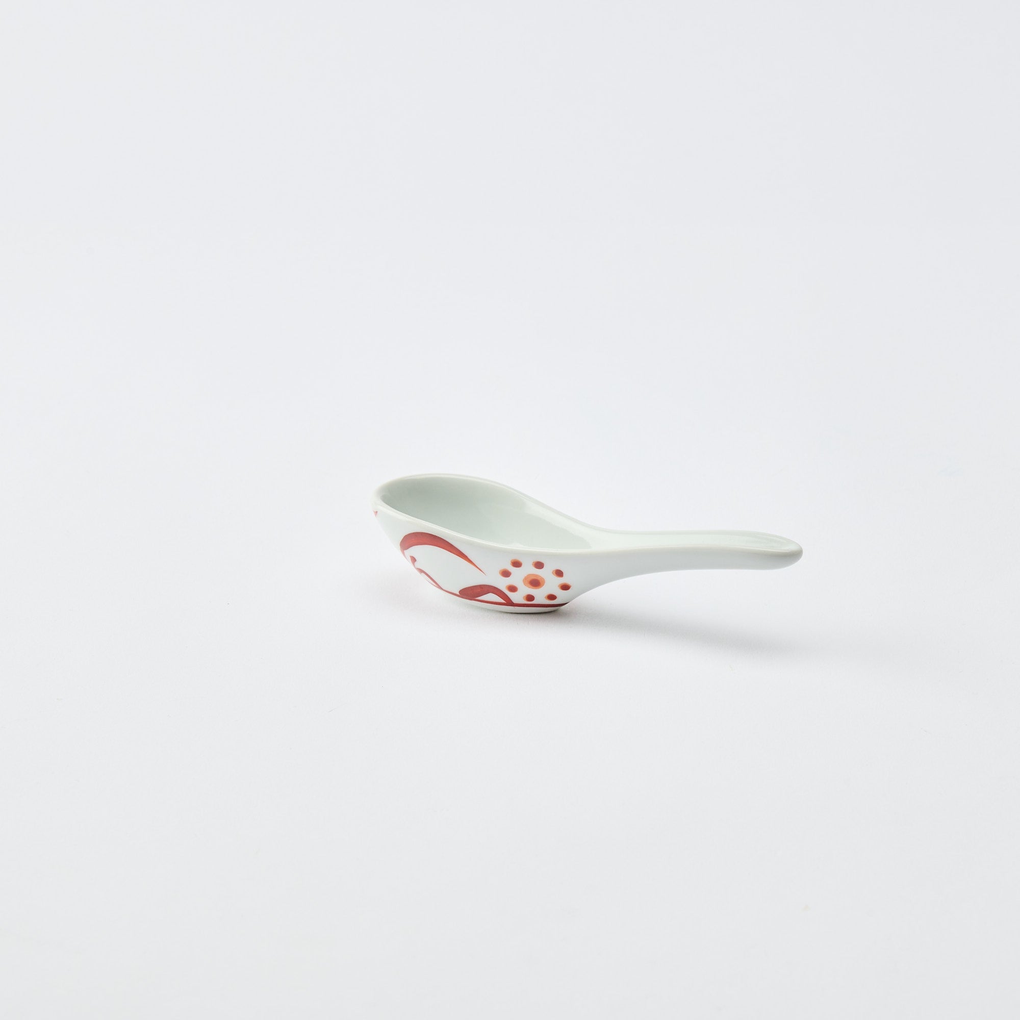 Traditional Patterned Ramen Spoon with Spoon Rest