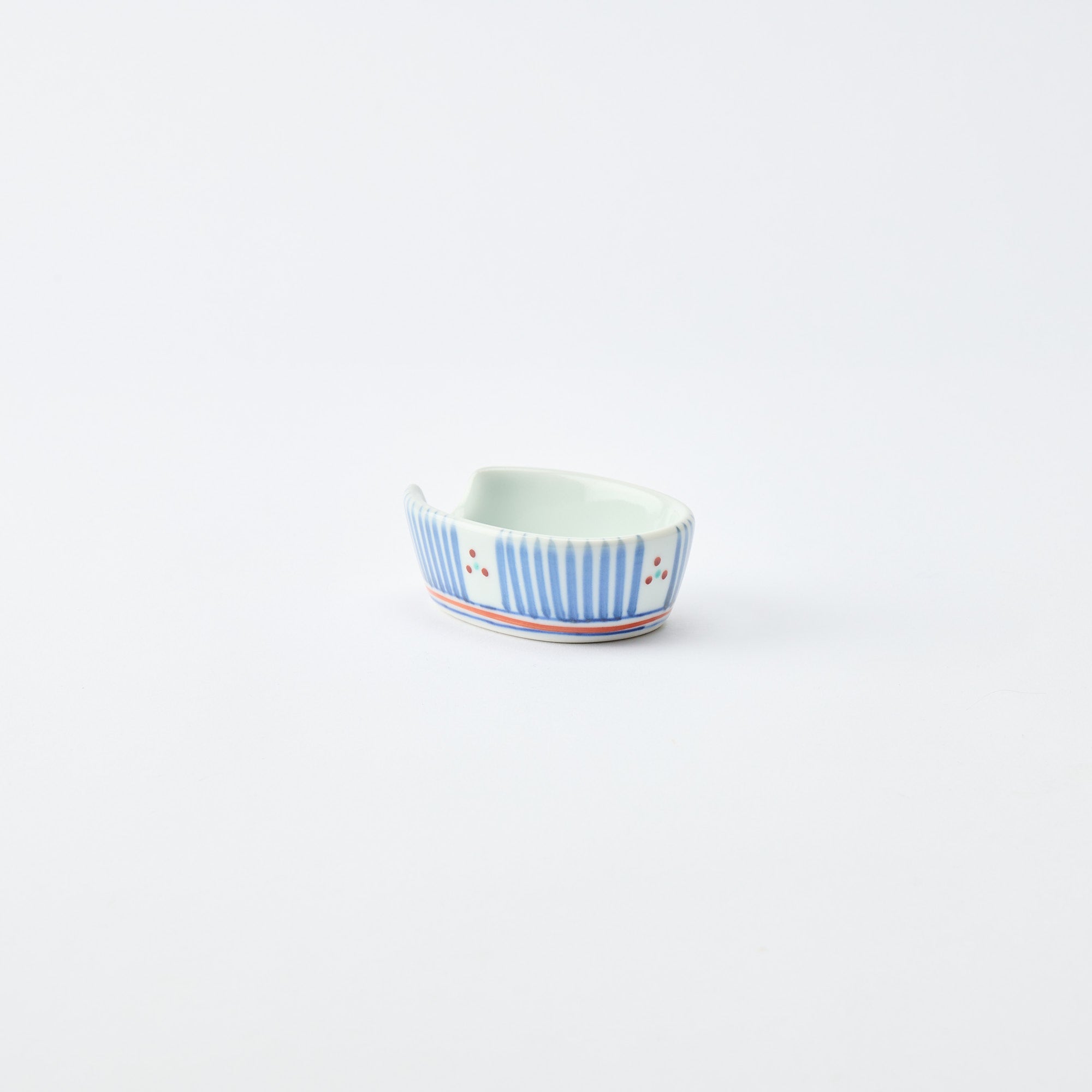 Traditional Patterned Ramen Spoon with Spoon Rest