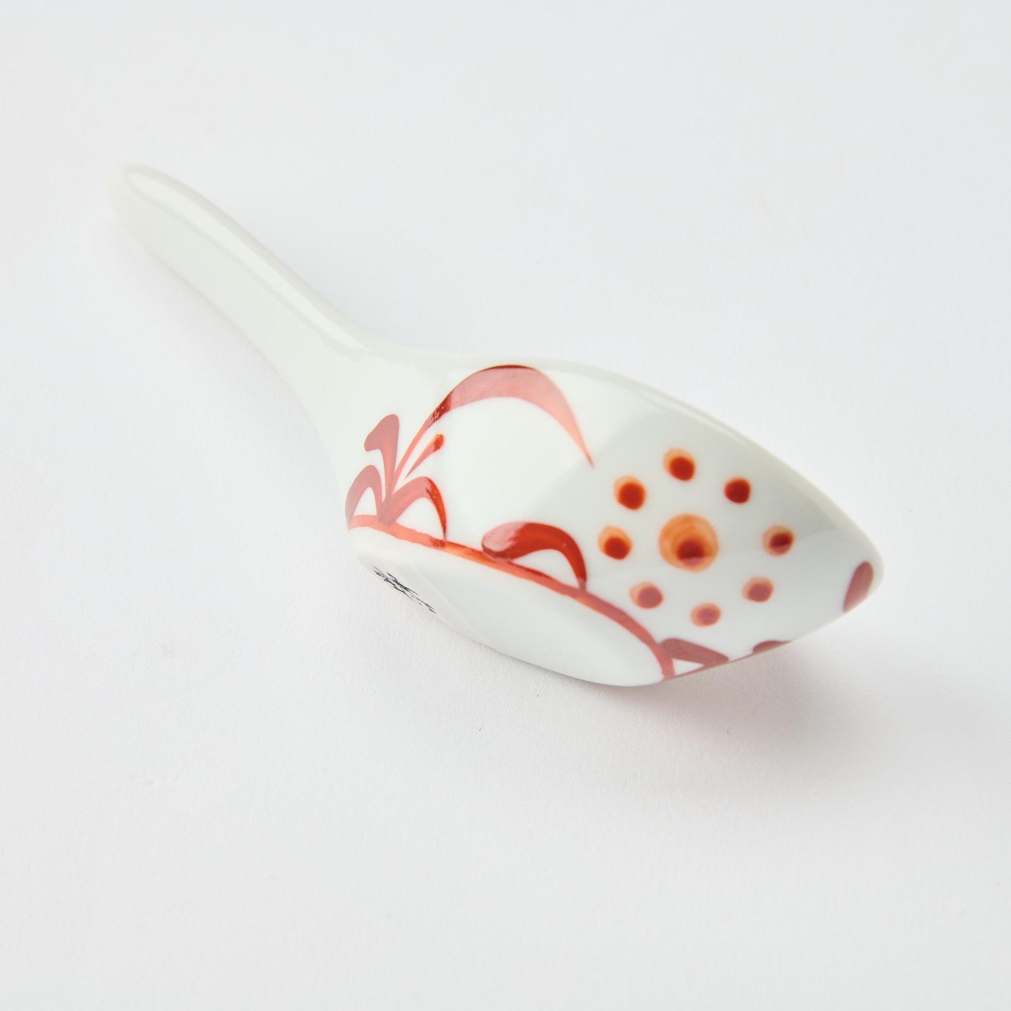 Traditional Patterned Ramen Spoon with Spoon Rest
