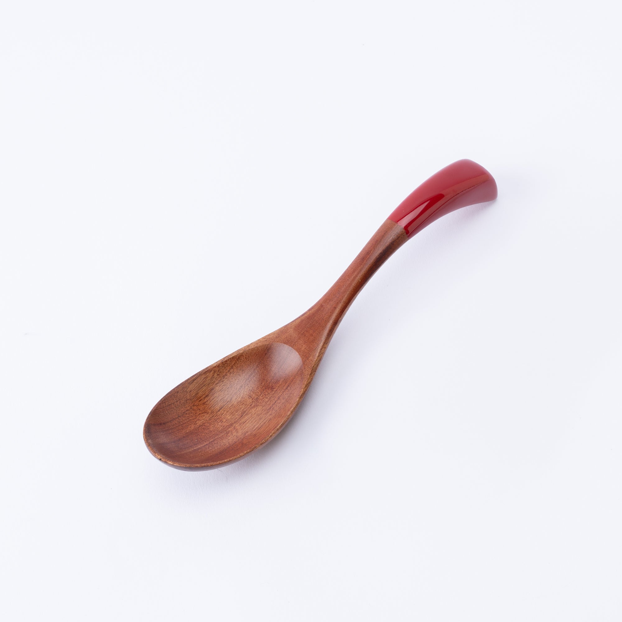 Curved Lacquered-Handle Ramen Spoon