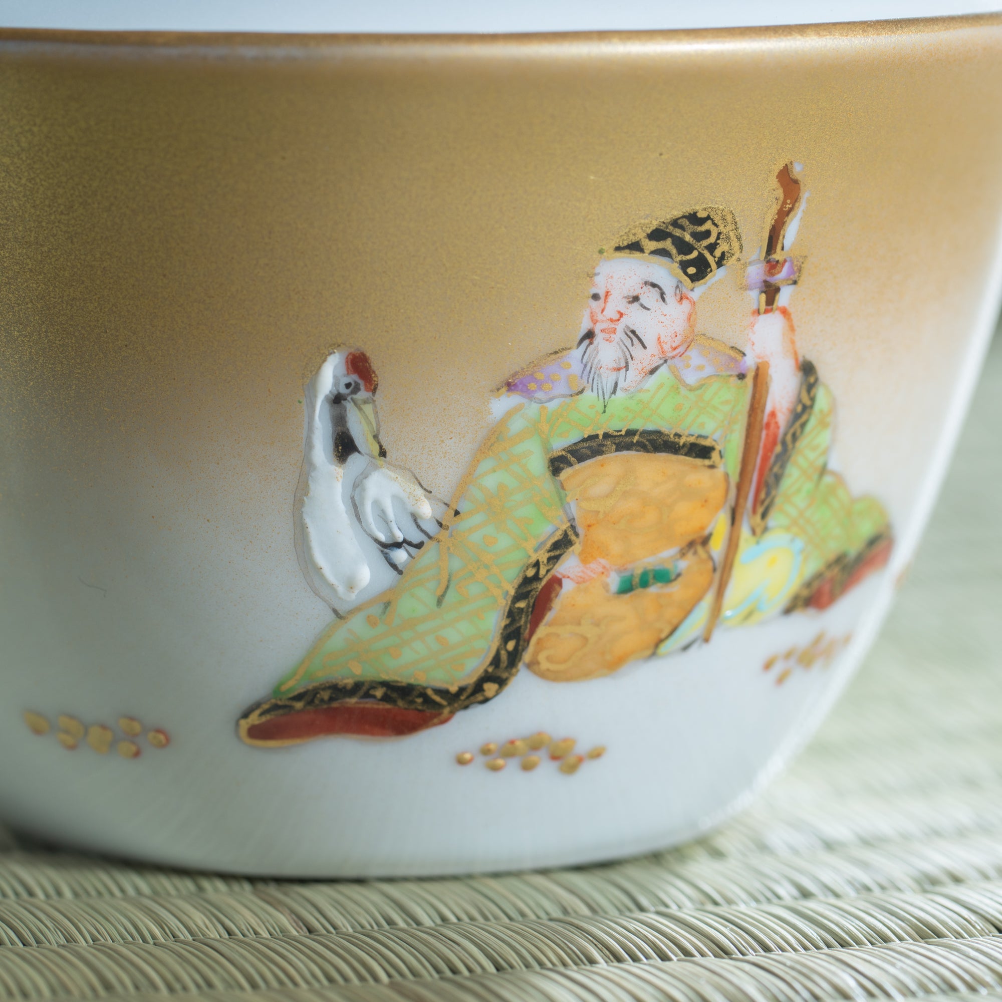 Seven Lucky Gods Houhin Japanese Teapot Set with 5 Teacups