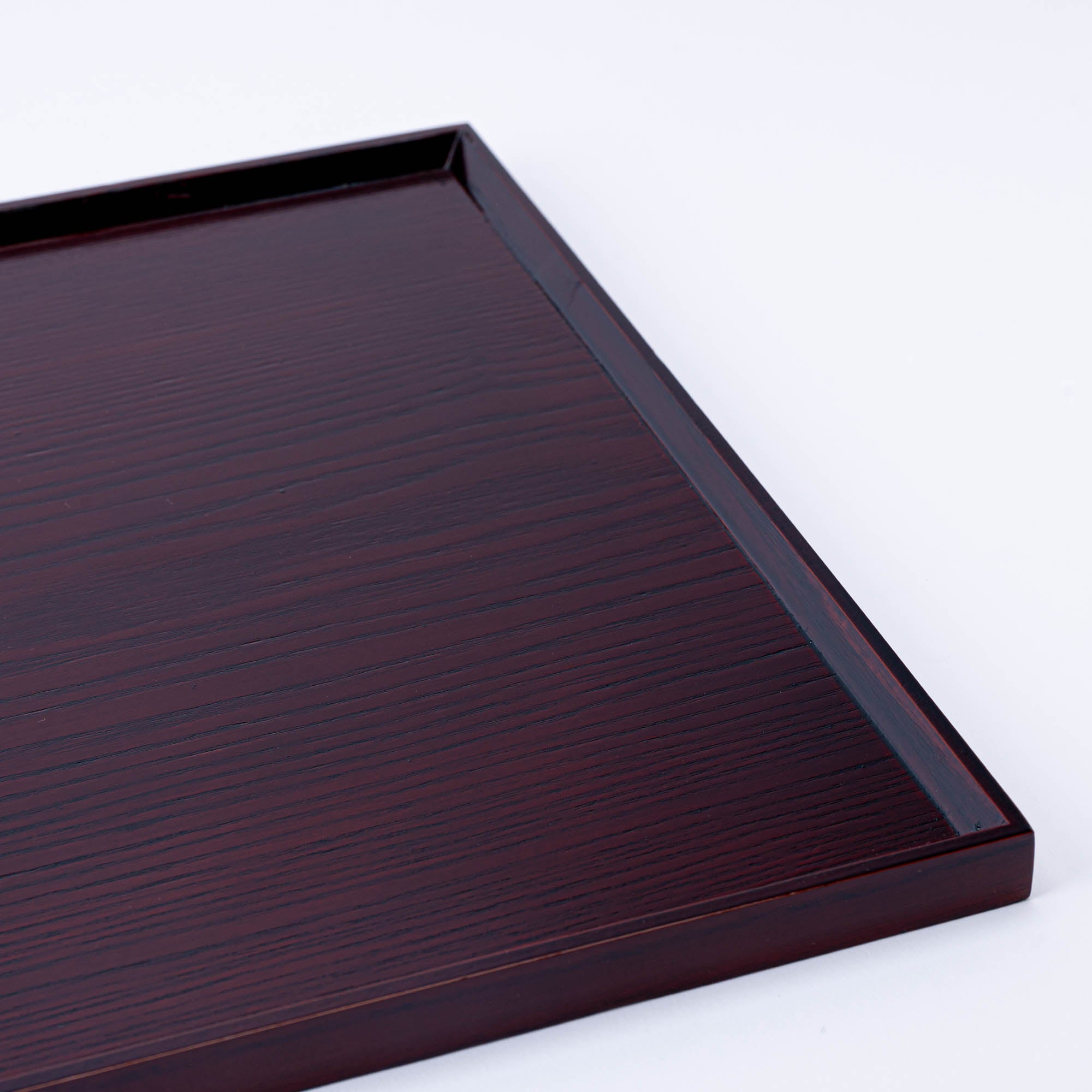Wood Grained Lacquerware Serving Tray