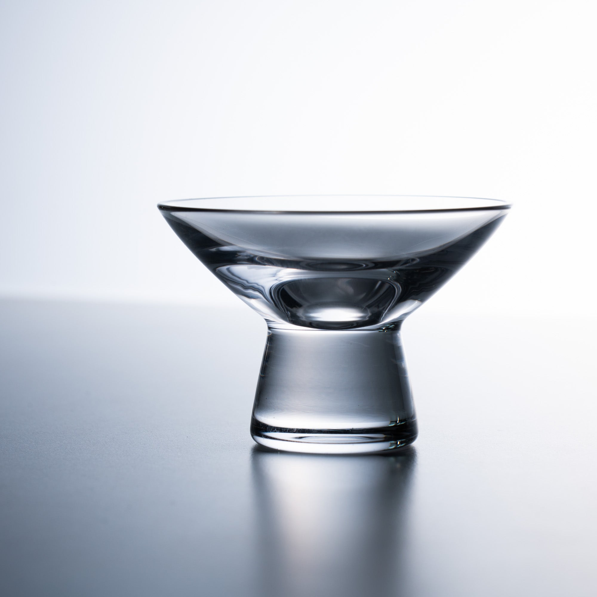 Column Glass Sakazuki Flat Sake Cup
