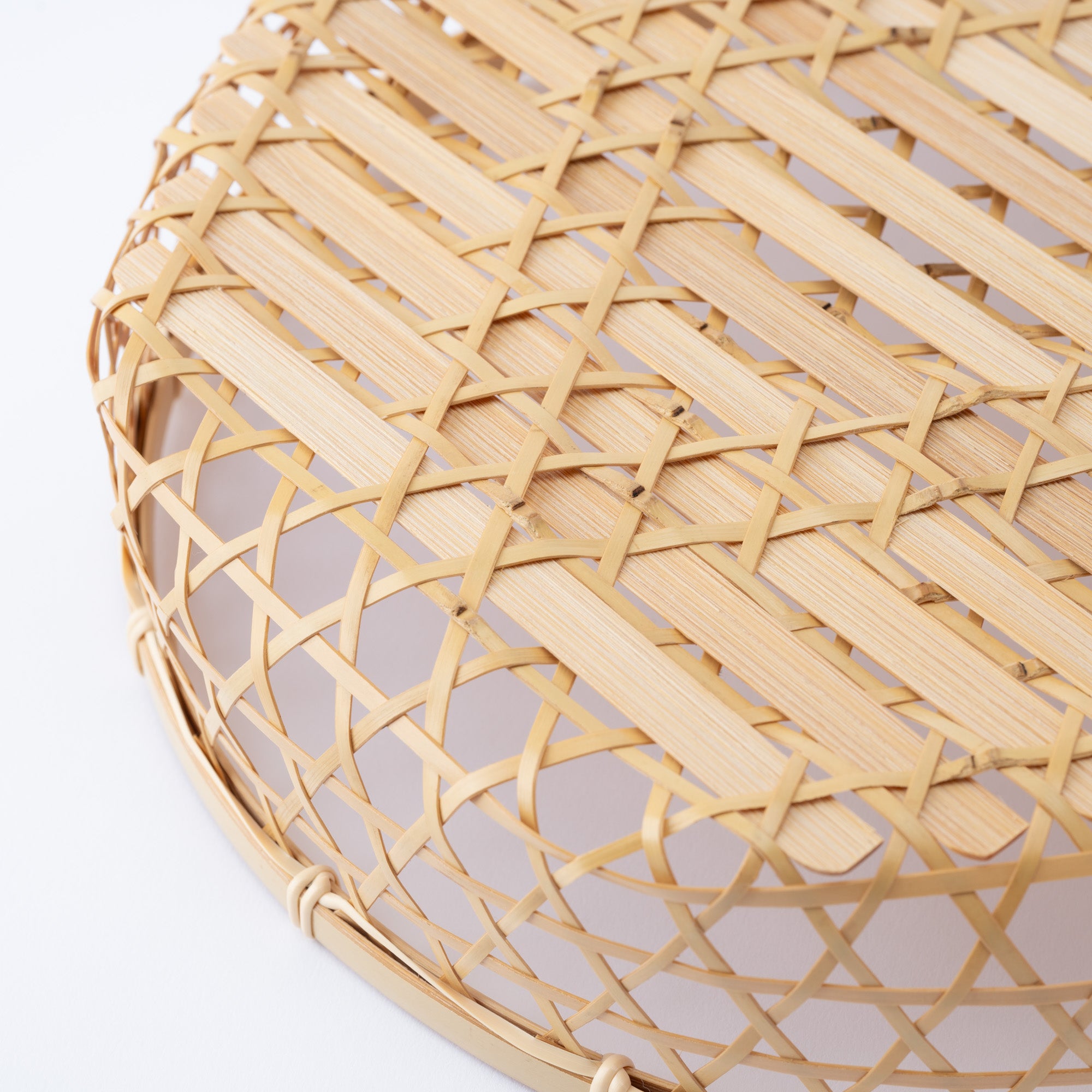 Hexagon Weave Bamboo Basket with Lid