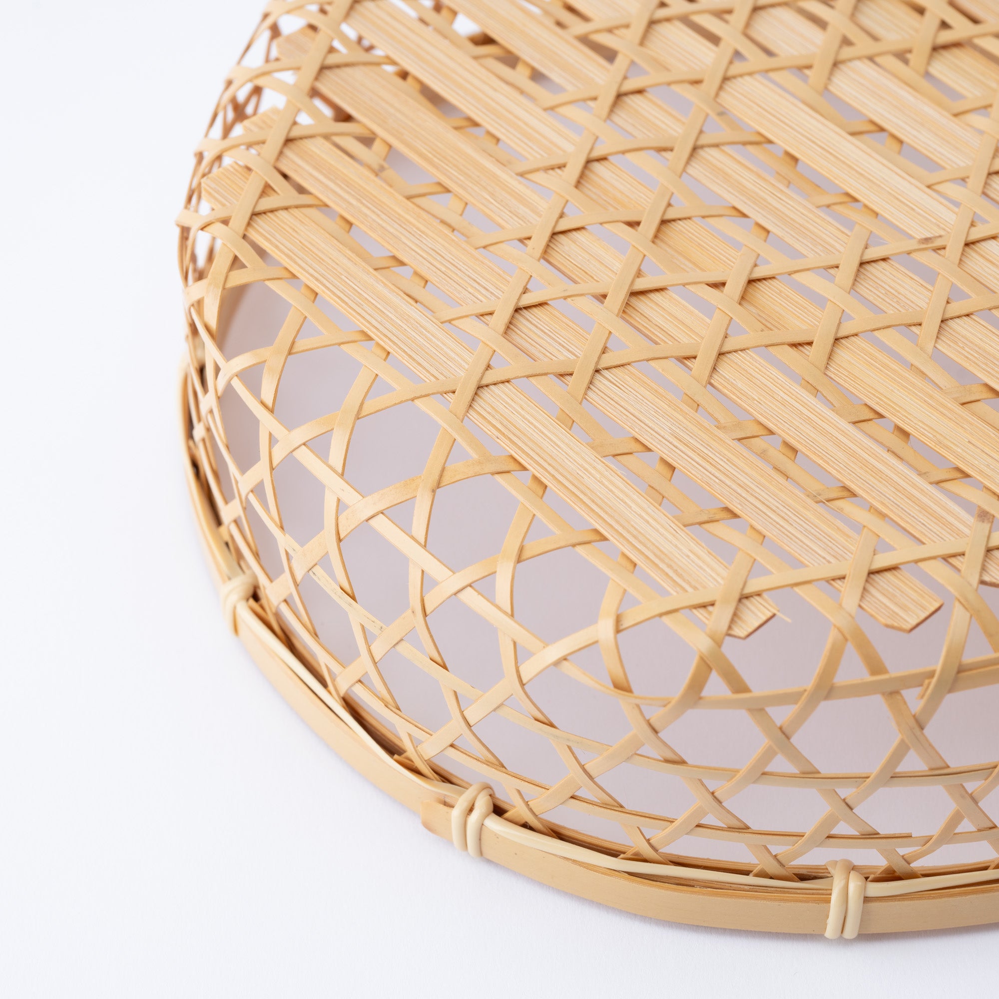 Hexagon Weave Bamboo Basket with Lid