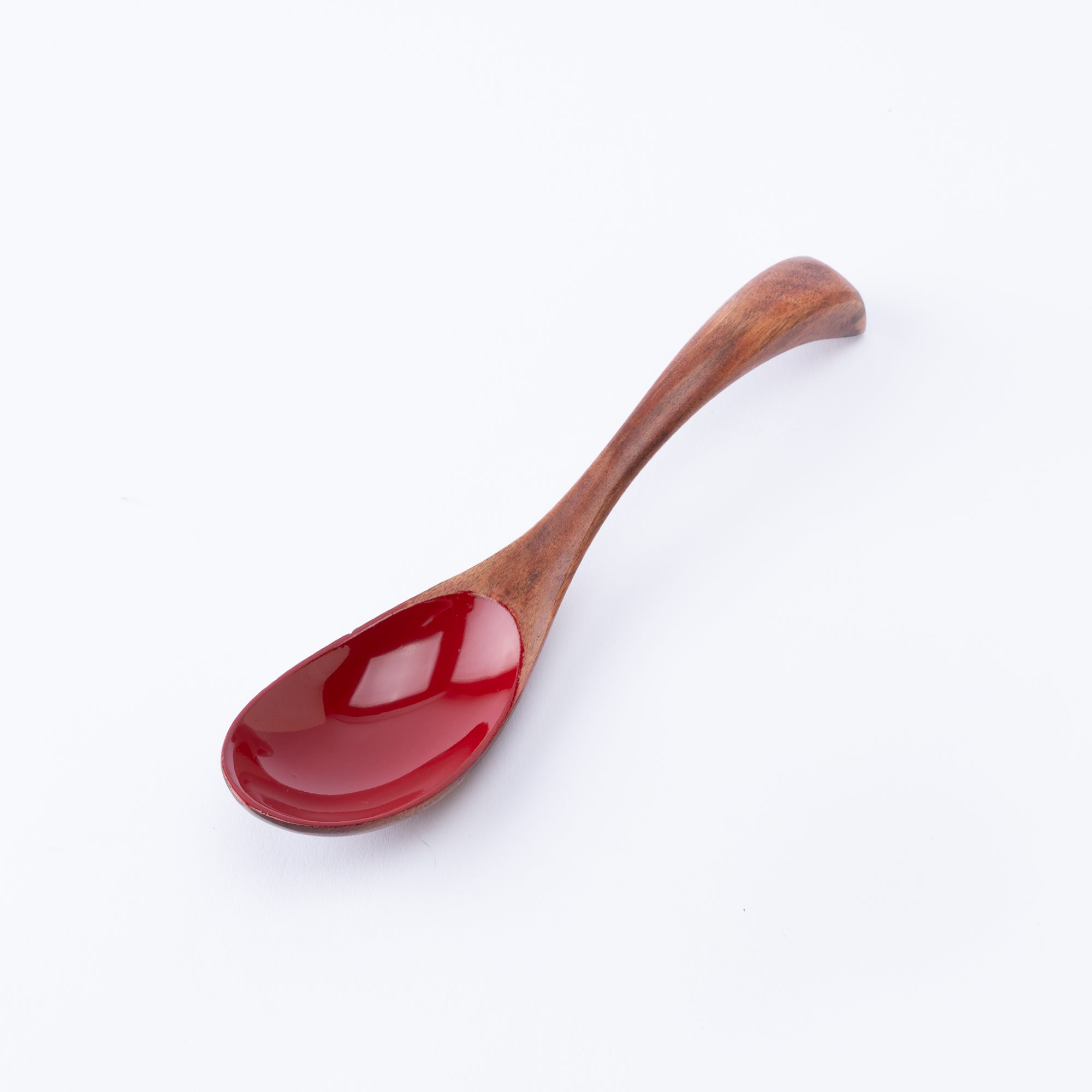 Curved Lacquered-Bowl Ramen Spoon
