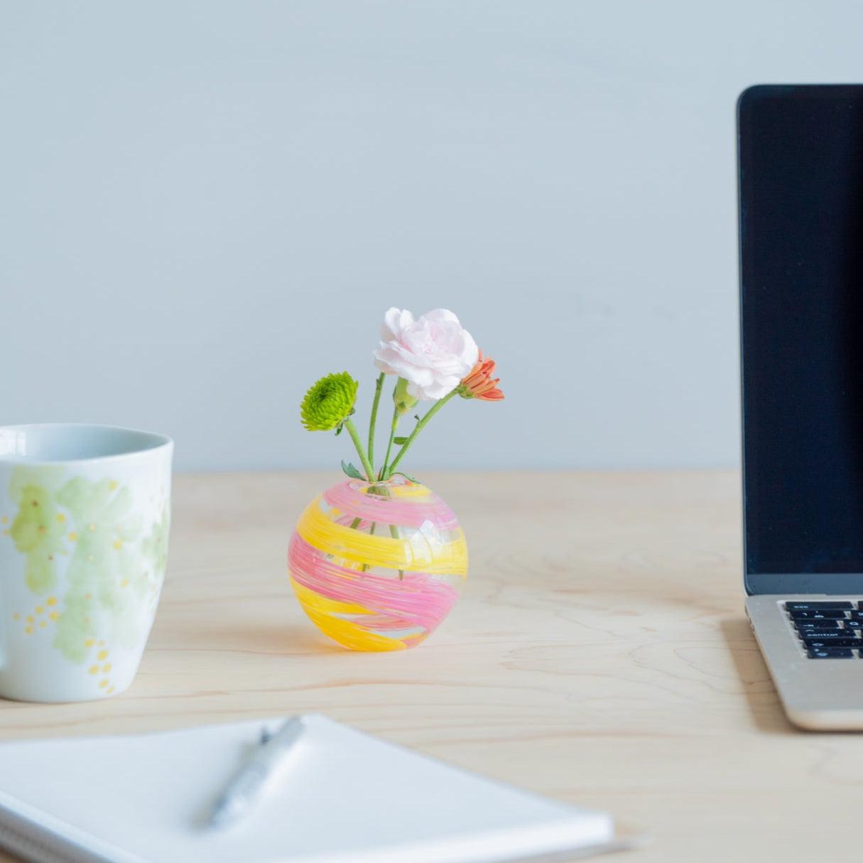 Colorful Globe Flower Vases