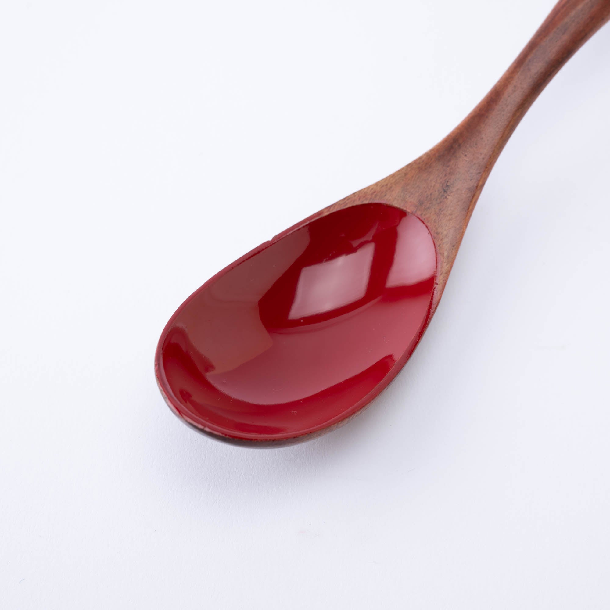 Curved Lacquered-Bowl Ramen Spoon