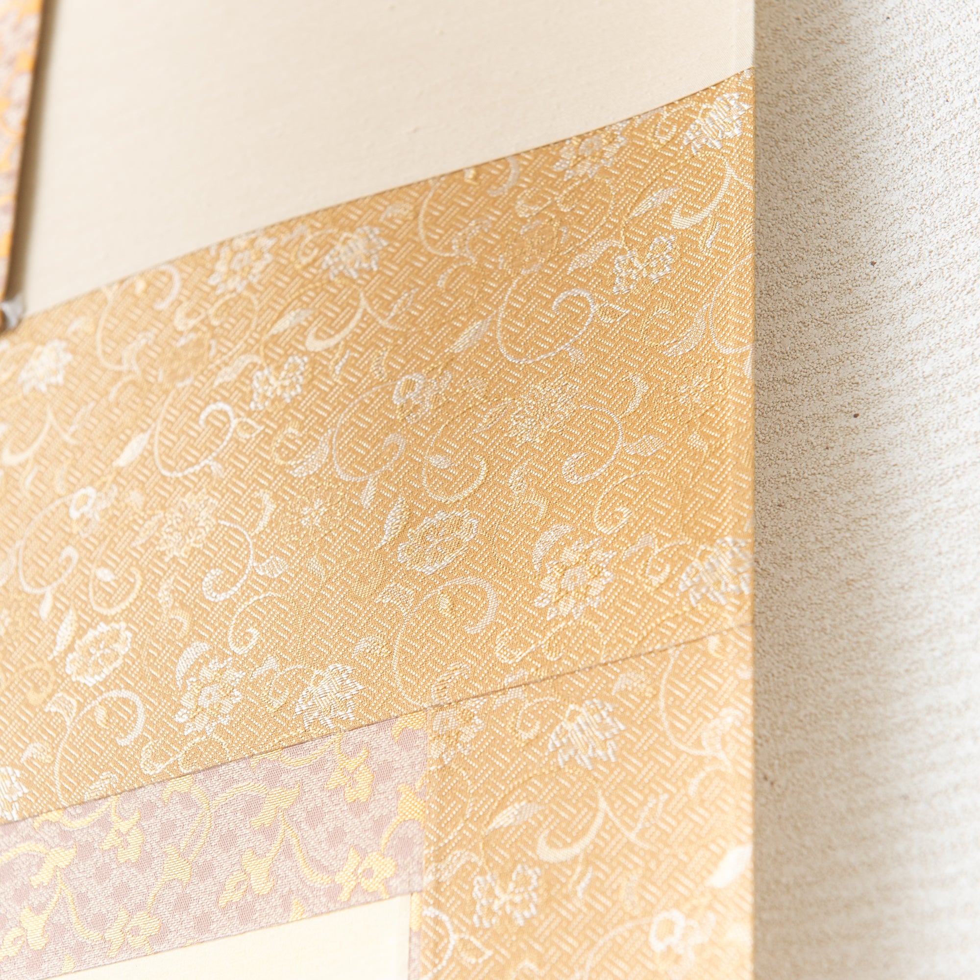 Red Mt. Fuji And Soaring Cranes Kakejiku Hanging Scroll