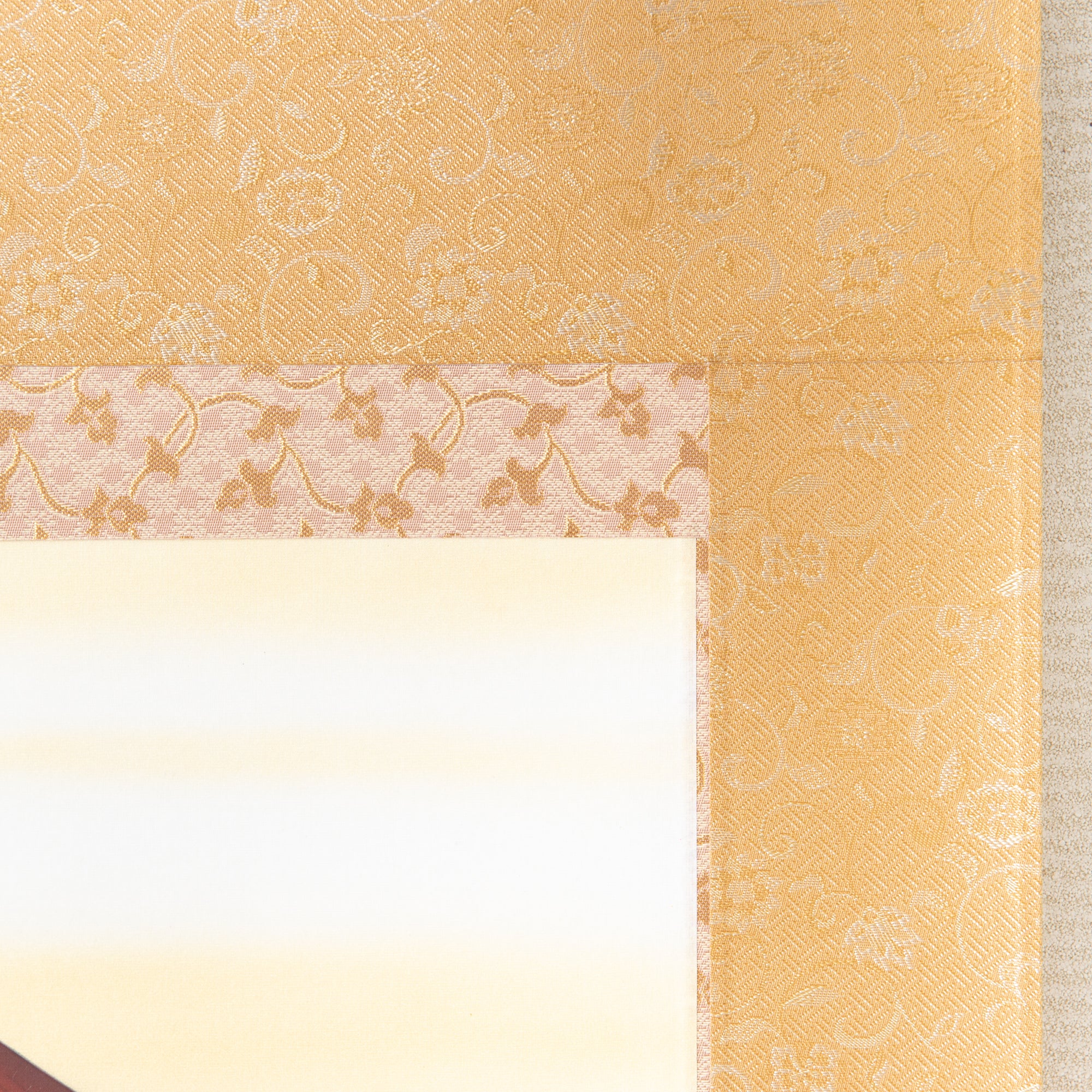 Red Mt. Fuji And Soaring Cranes Kakejiku Hanging Scroll