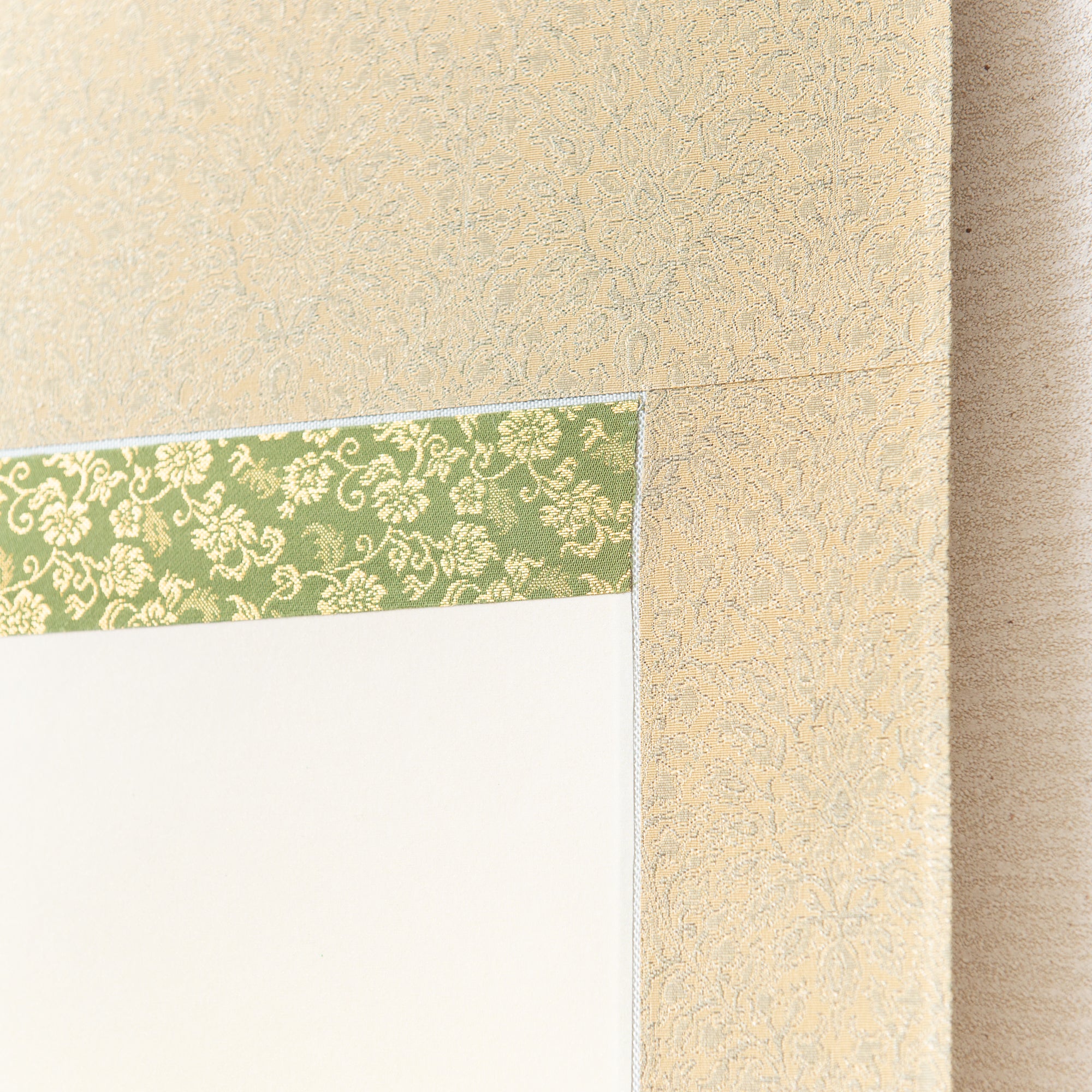 White Peonies Kakejiku Hanging Scroll