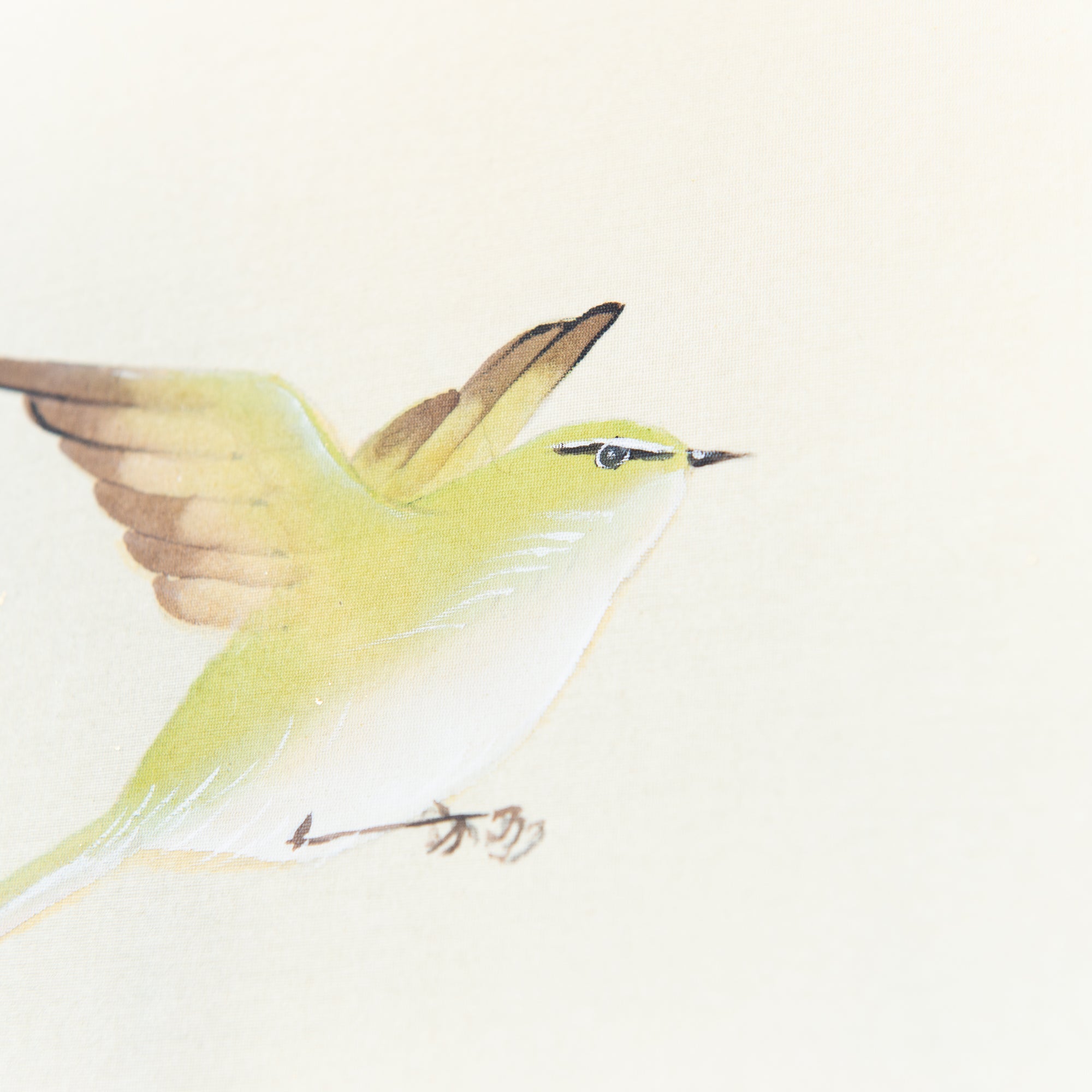 Warbler Among Plum Blossoms Kakejiku Hanging Scroll