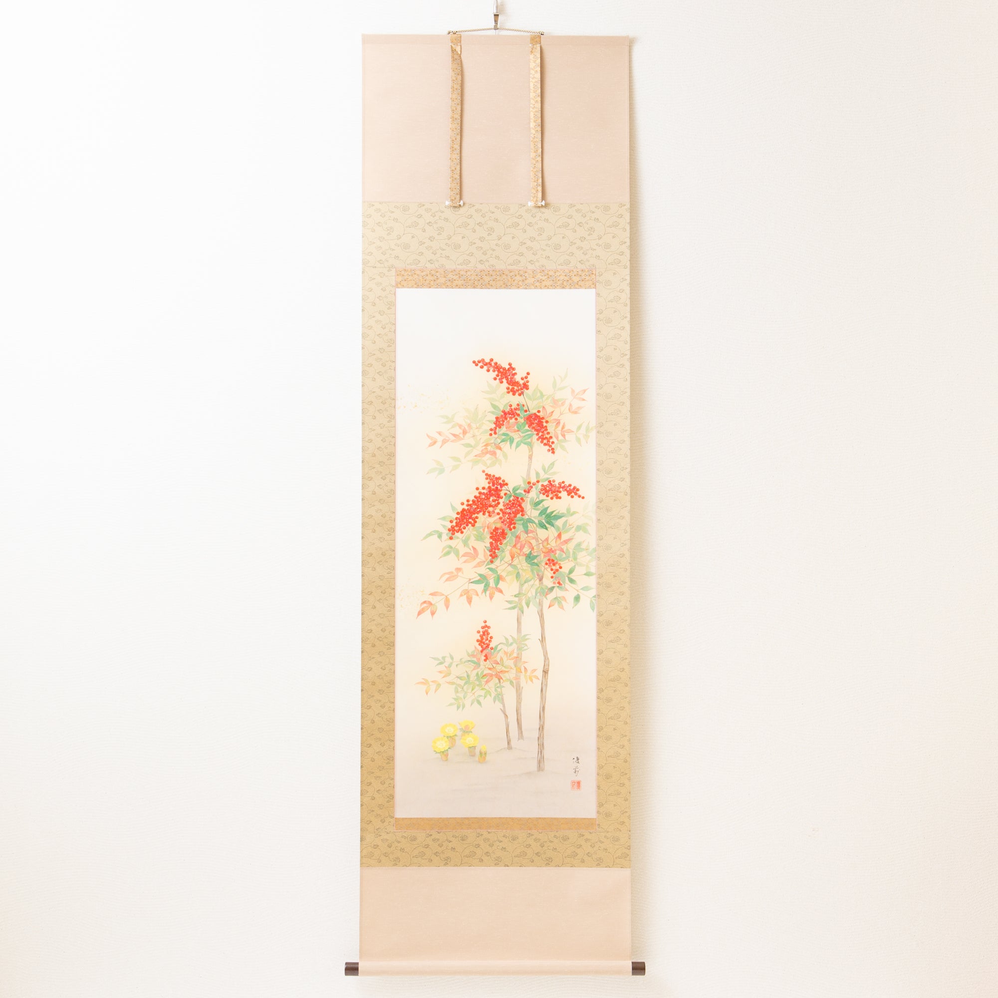 Nanten Fukuju Kakejiku Hanging Scroll