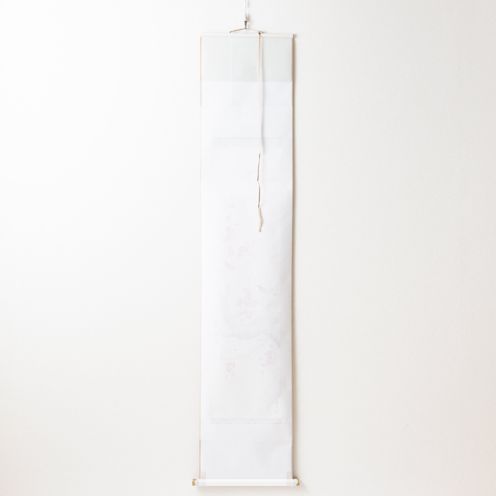 Red Plum Blossoms with Warbler Kakejiku Hanging Scroll