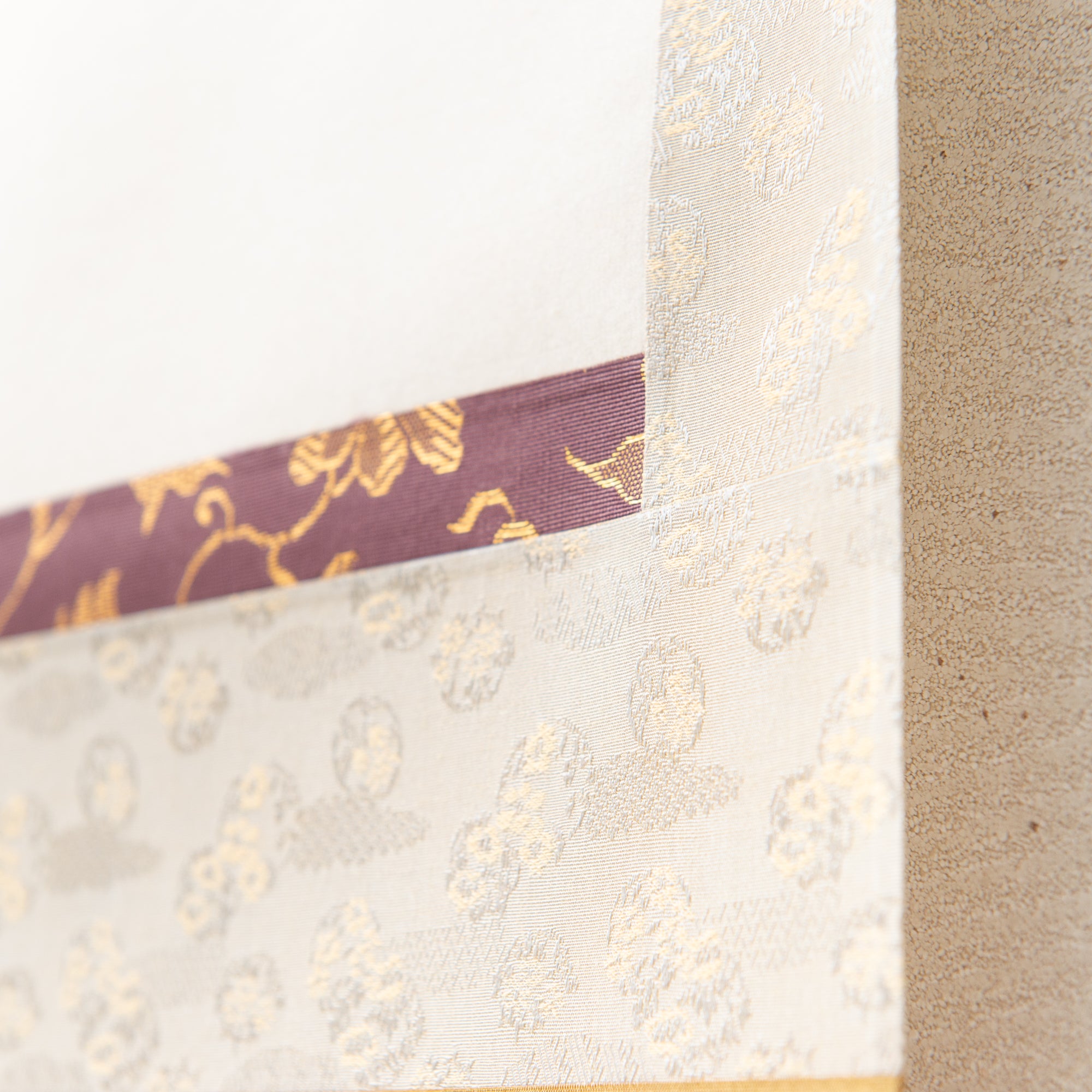 Red Plum Blossoms with Warbler Kakejiku Hanging Scroll